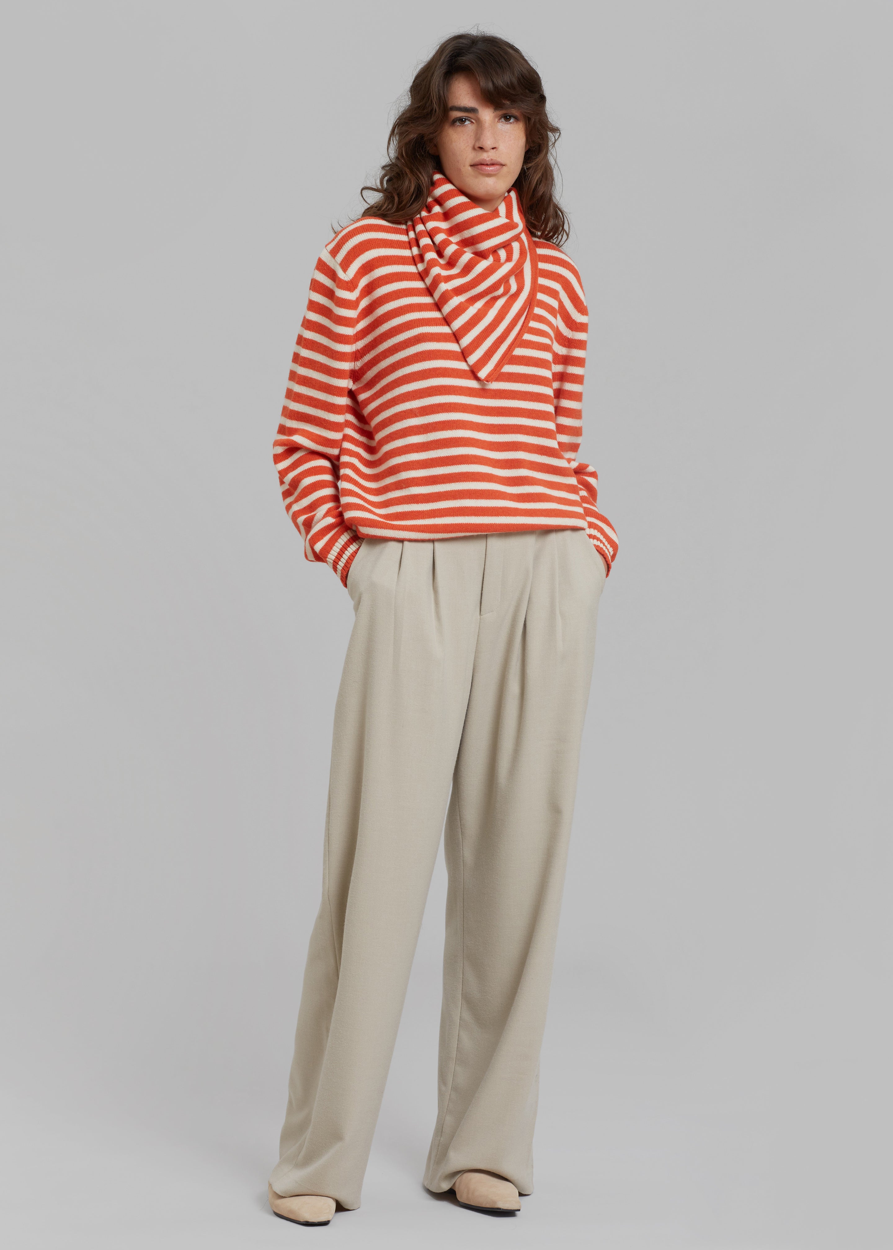 Rika Studios Hockney Jumper - Orange/Lt. Natural - 4