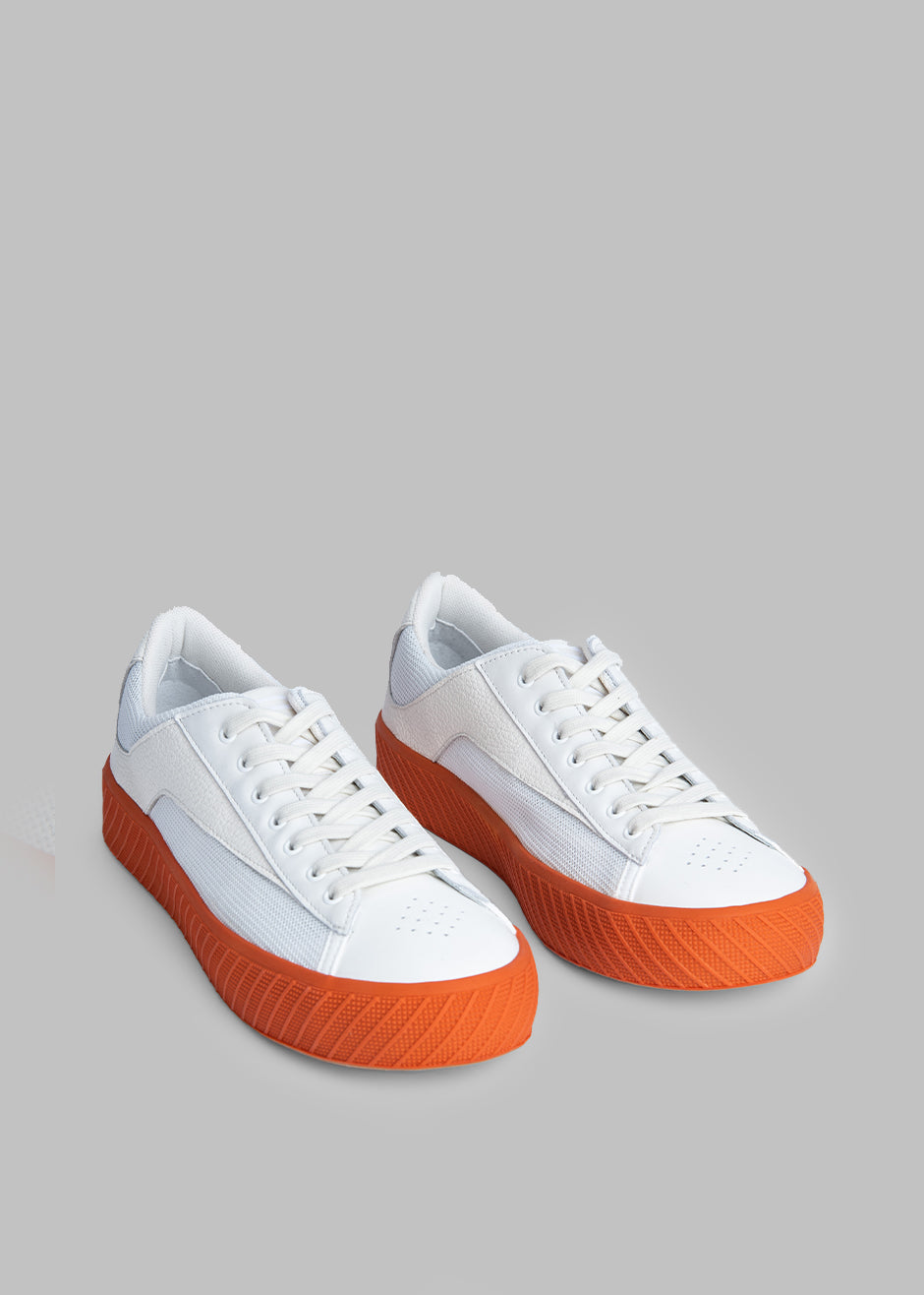 BY FAR Rodina Sneakers - Tangerine On White - 6