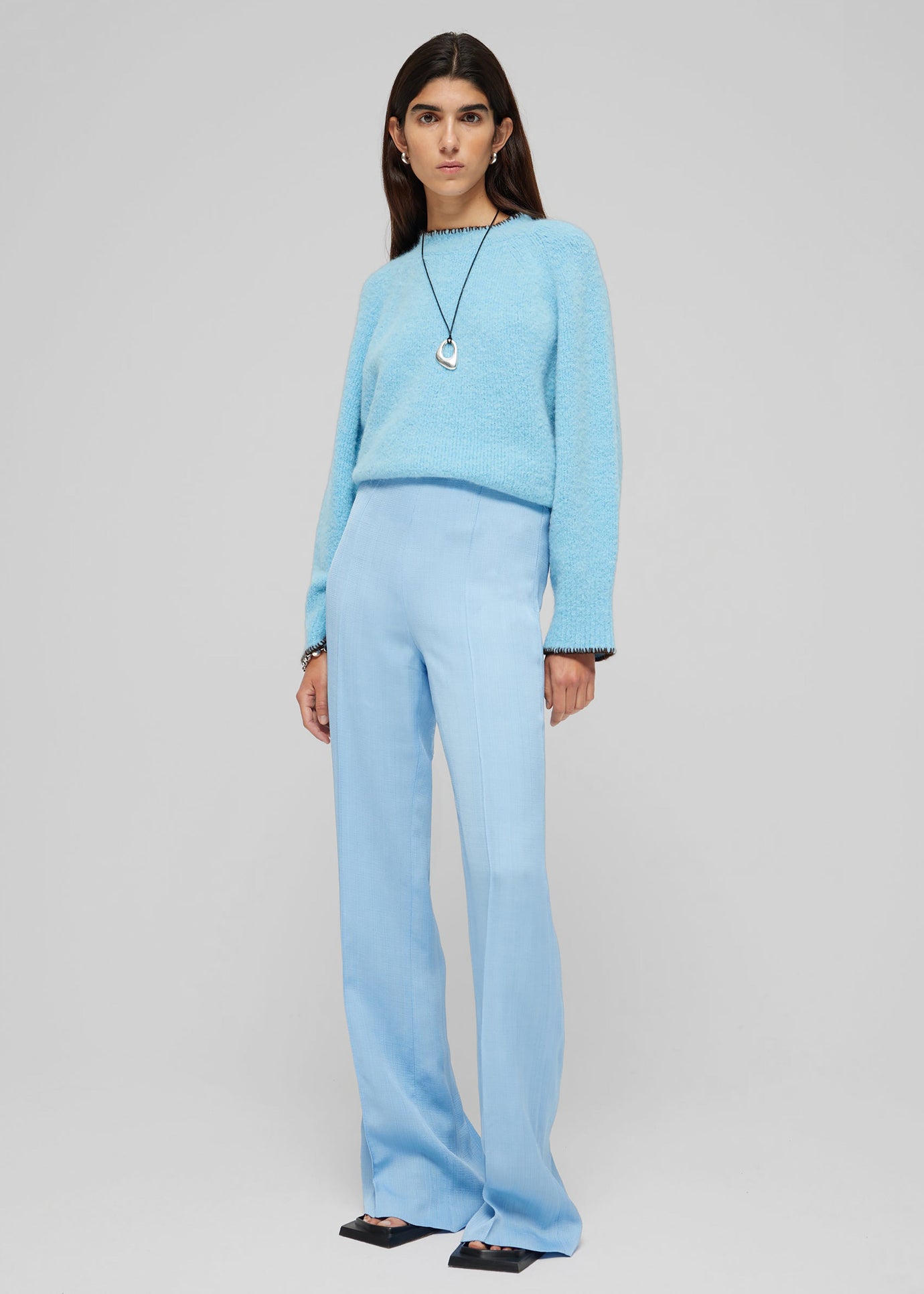 Róhe High-Waisted Tailored Trousers - Sky