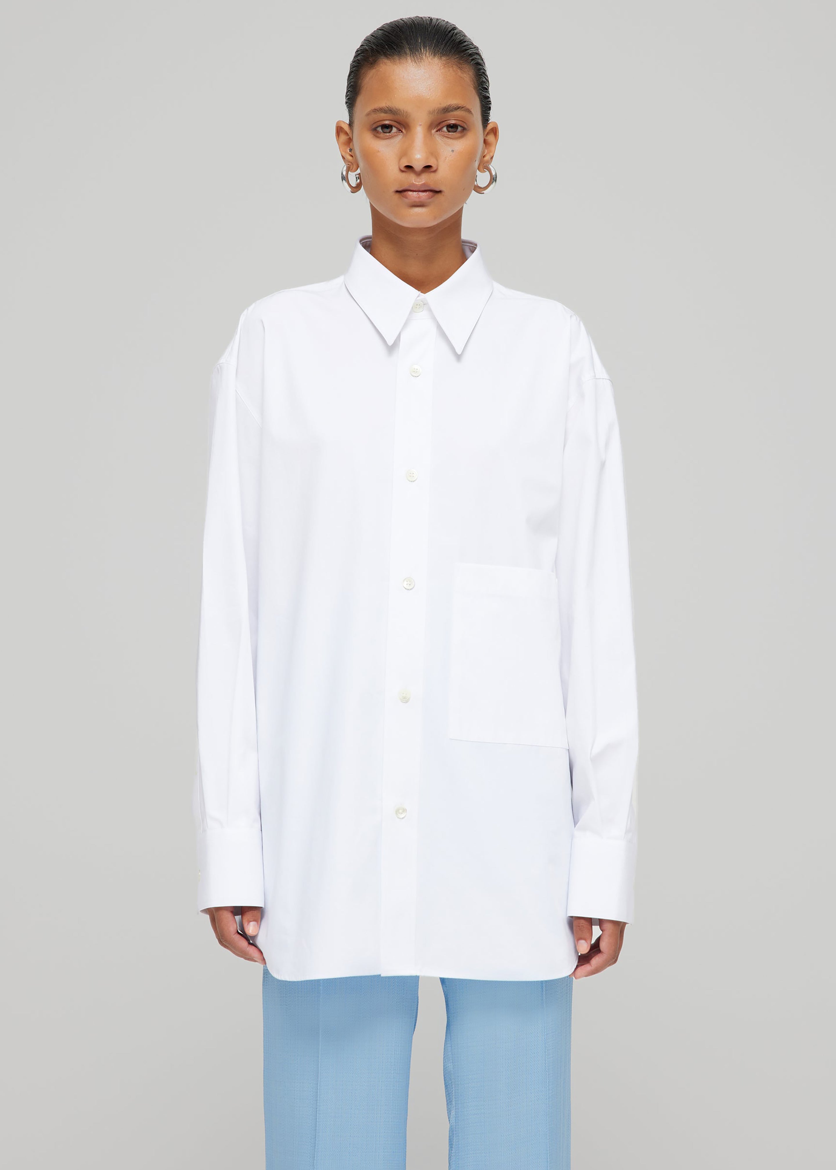 Róhe Unisex Classic Shirt - White - 3
