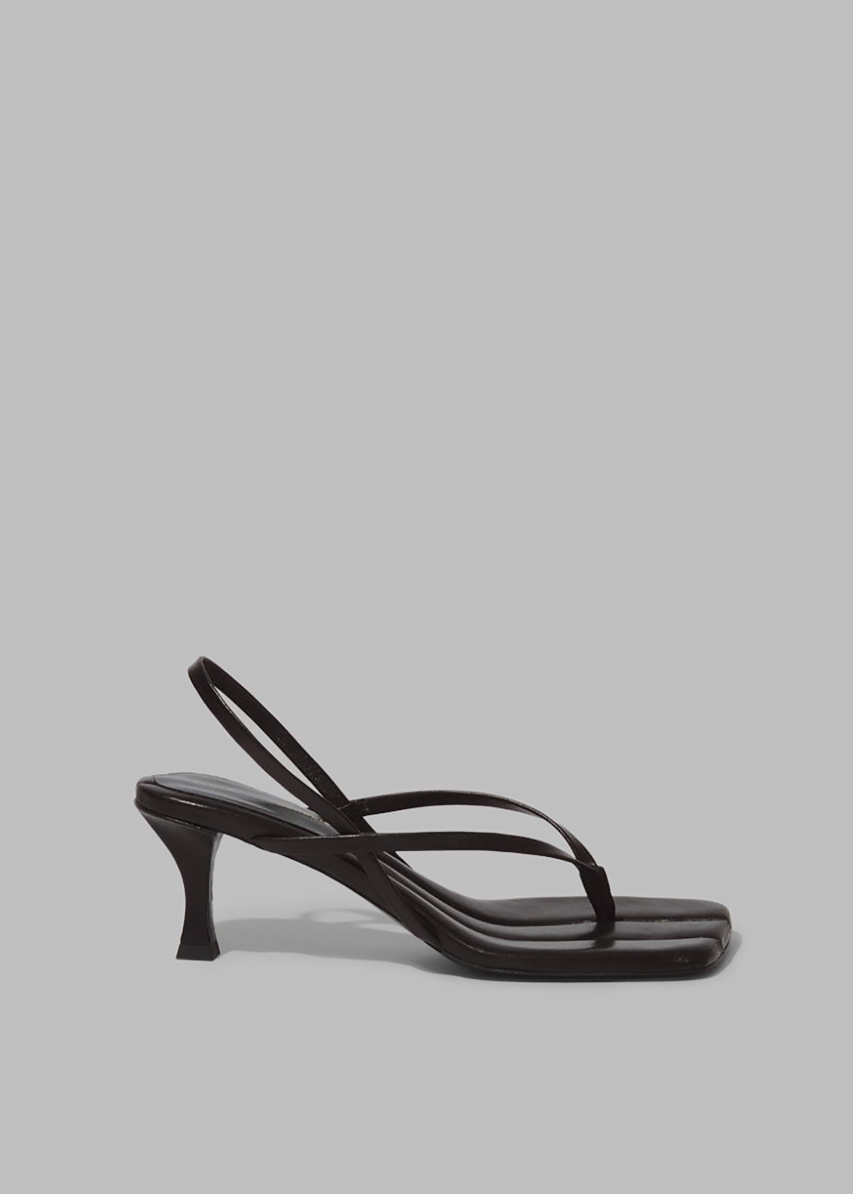 Proenza Schouler Square Thong Sandals - Black - 1