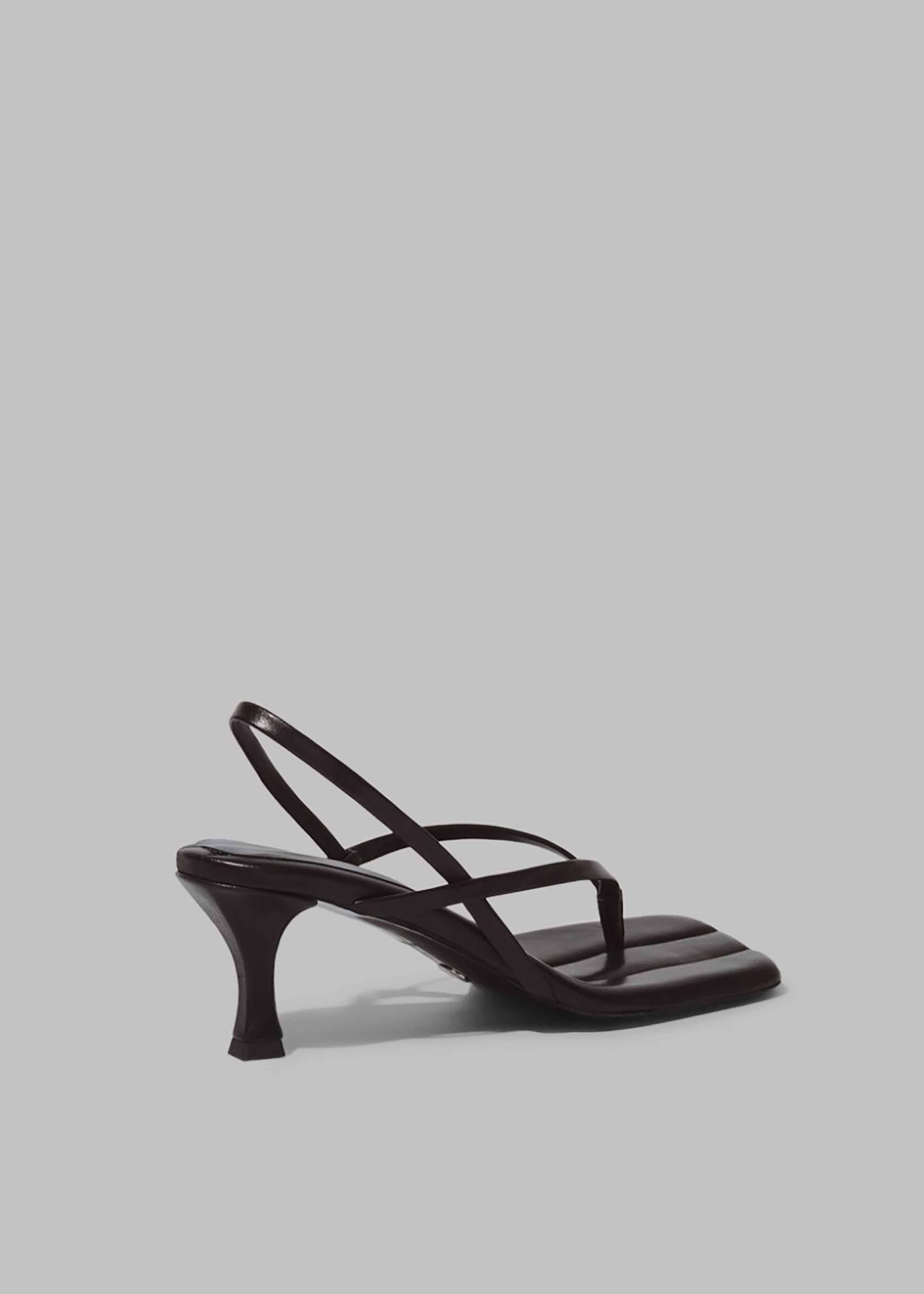 Proenza Schouler Square Thong Sandals - Black - 5