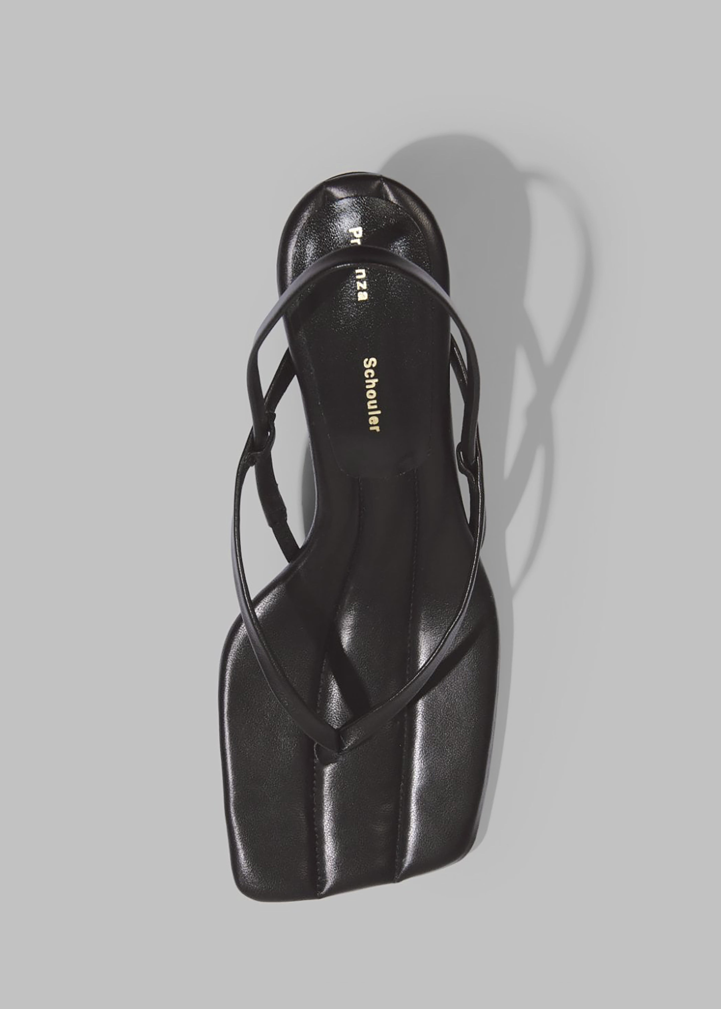 Proenza Schouler Square Thong Sandals - Black - 2