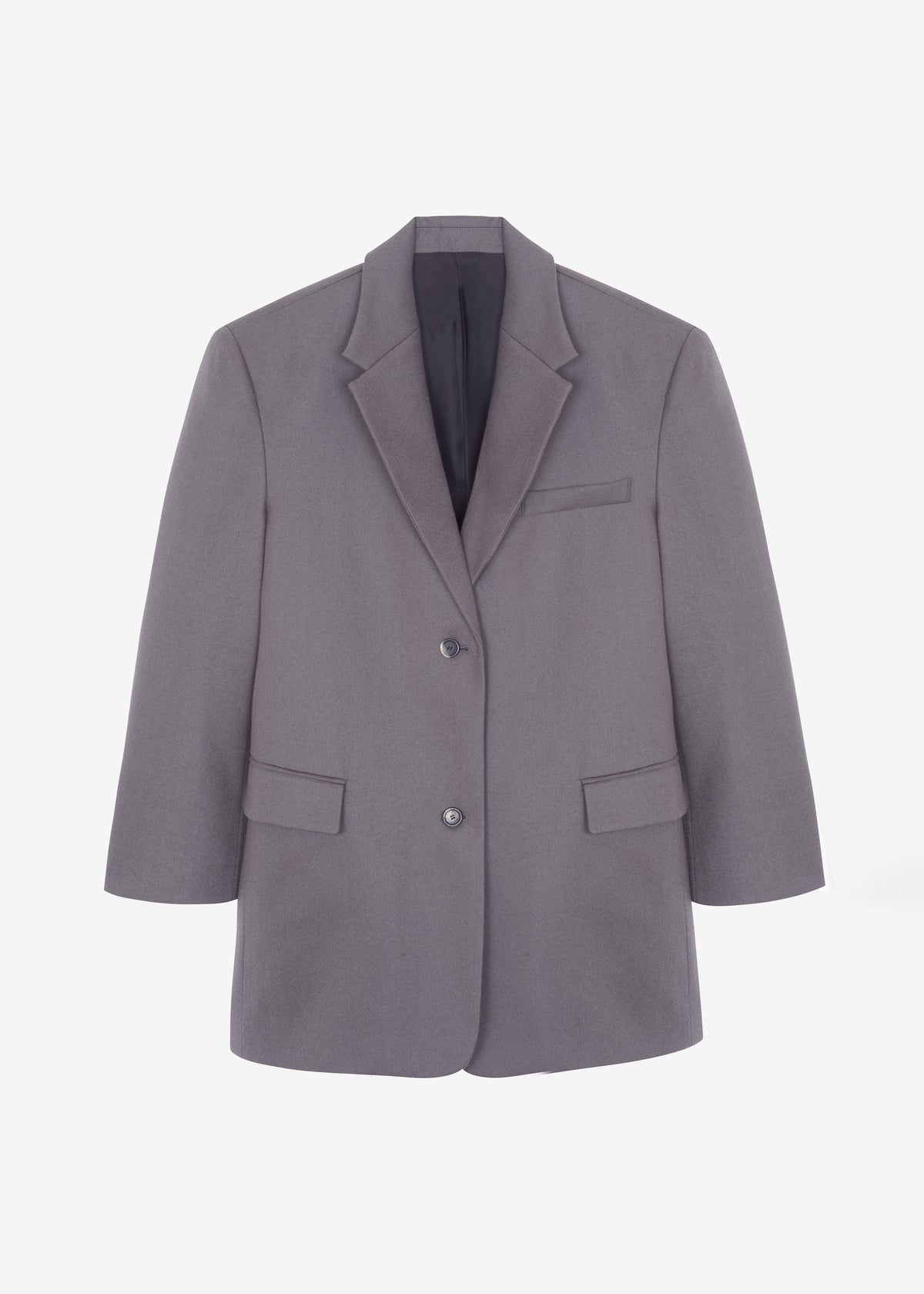 Silas Oversized Wool Blazer - Grey - 9