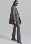 Silas Oversized Wool Blazer - Grey