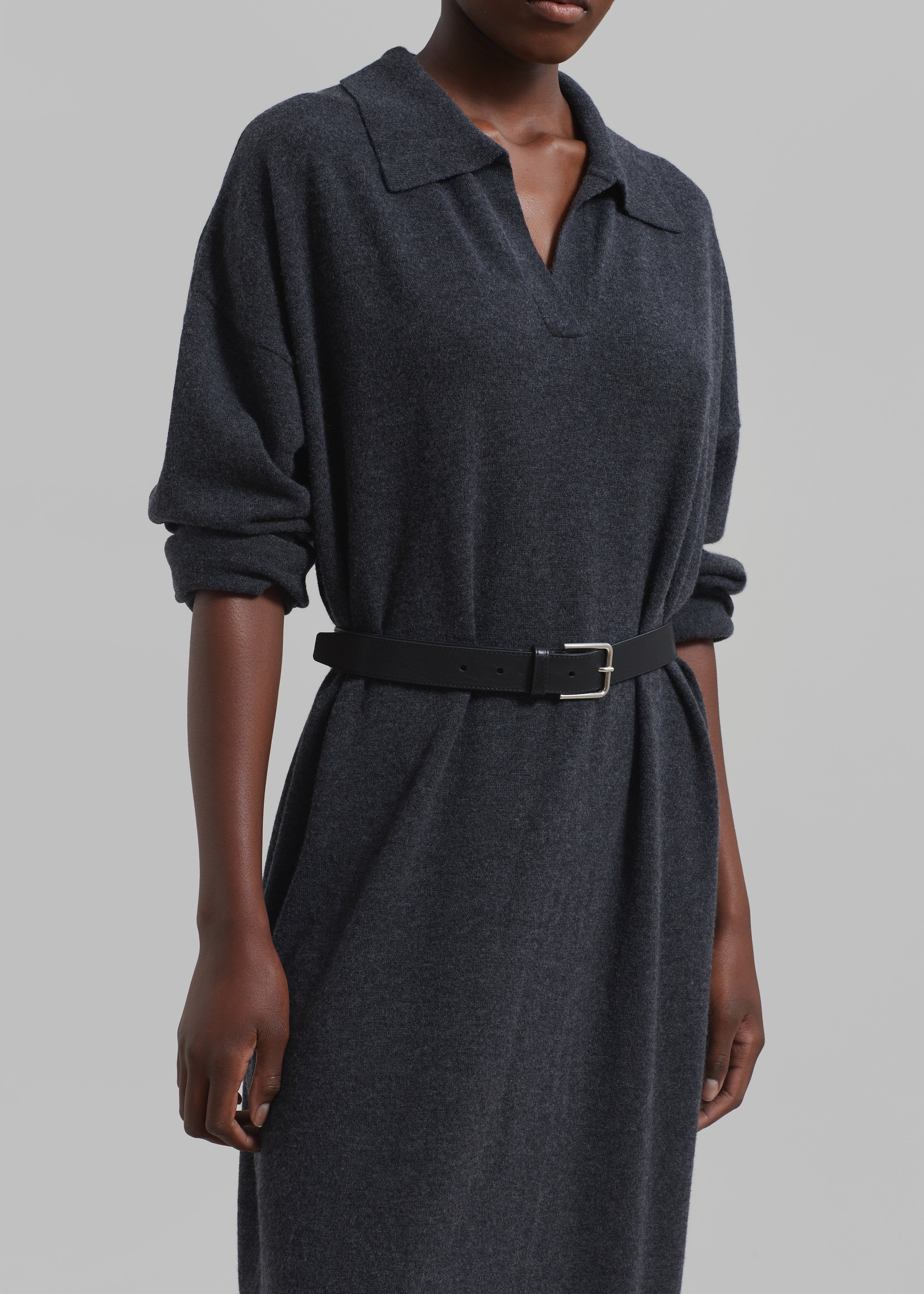 Siobhan Long Knit Dress - Charcoal - 7