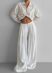 Sloane Wide Leg Trousers - White