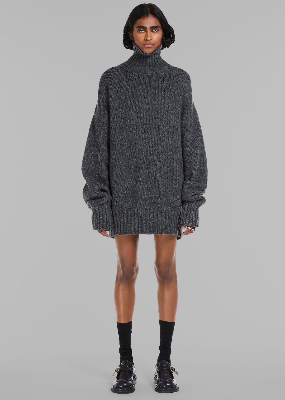 Sportmax Premier Knitted Sweater Dress - Dark Grey - 2