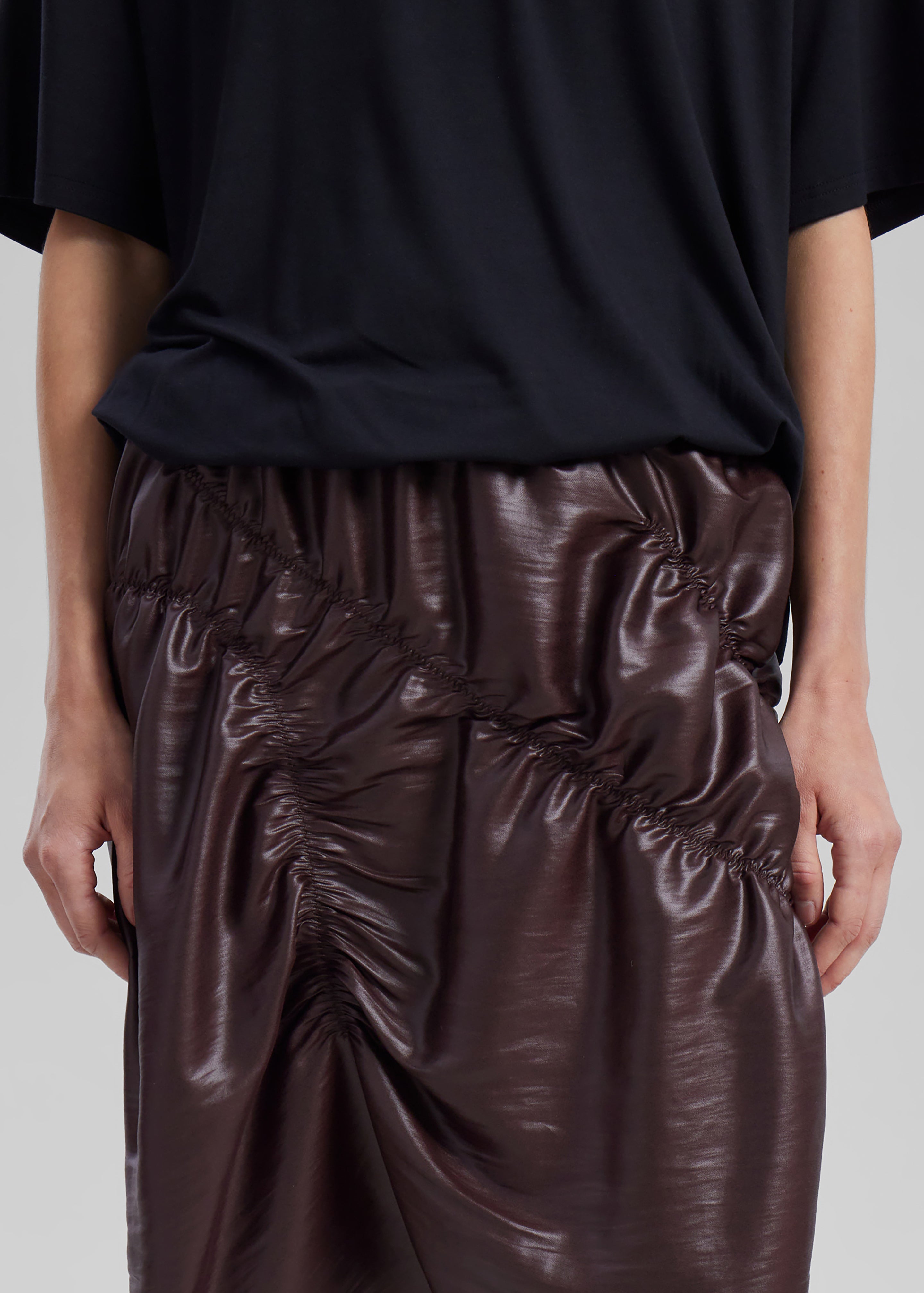 Sportmax Ridente Skirt - Dark Brown - 5