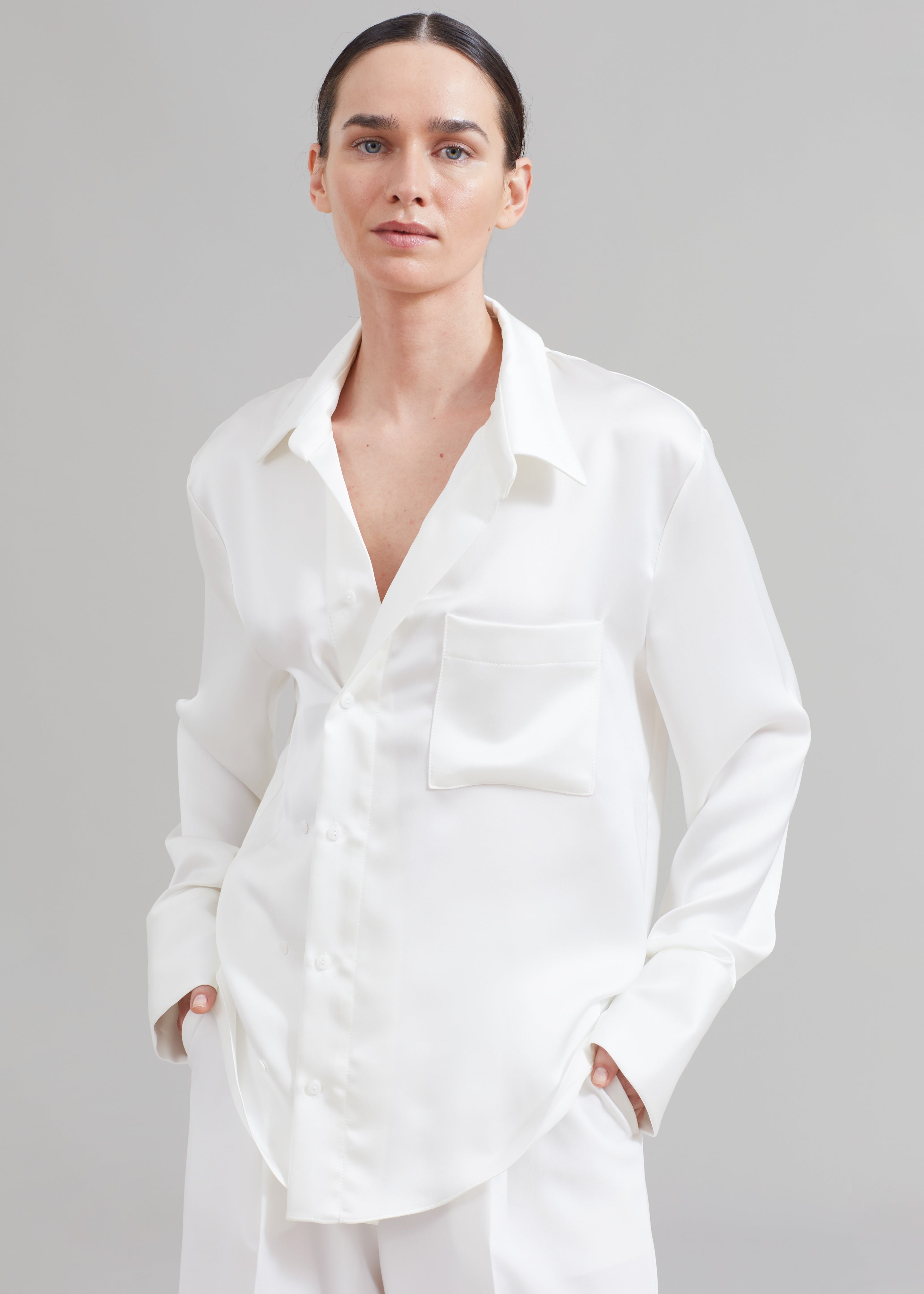 Sree Silky Shirt - White - 3