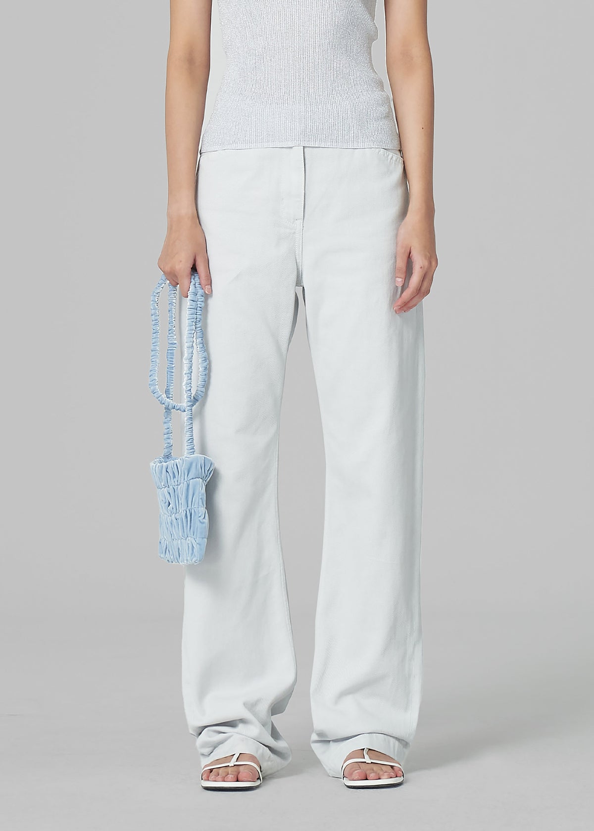Low Classic Straight Fit Jeans - White Grey - 3