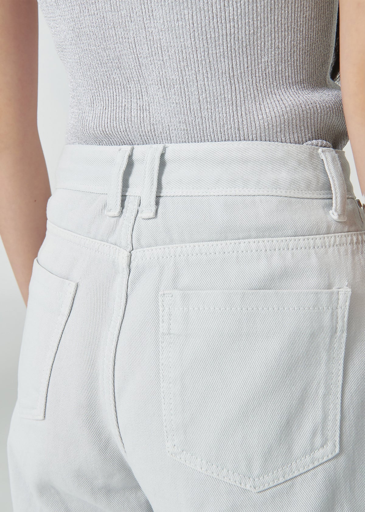 Low Classic Straight Fit Jeans - White Grey - 4