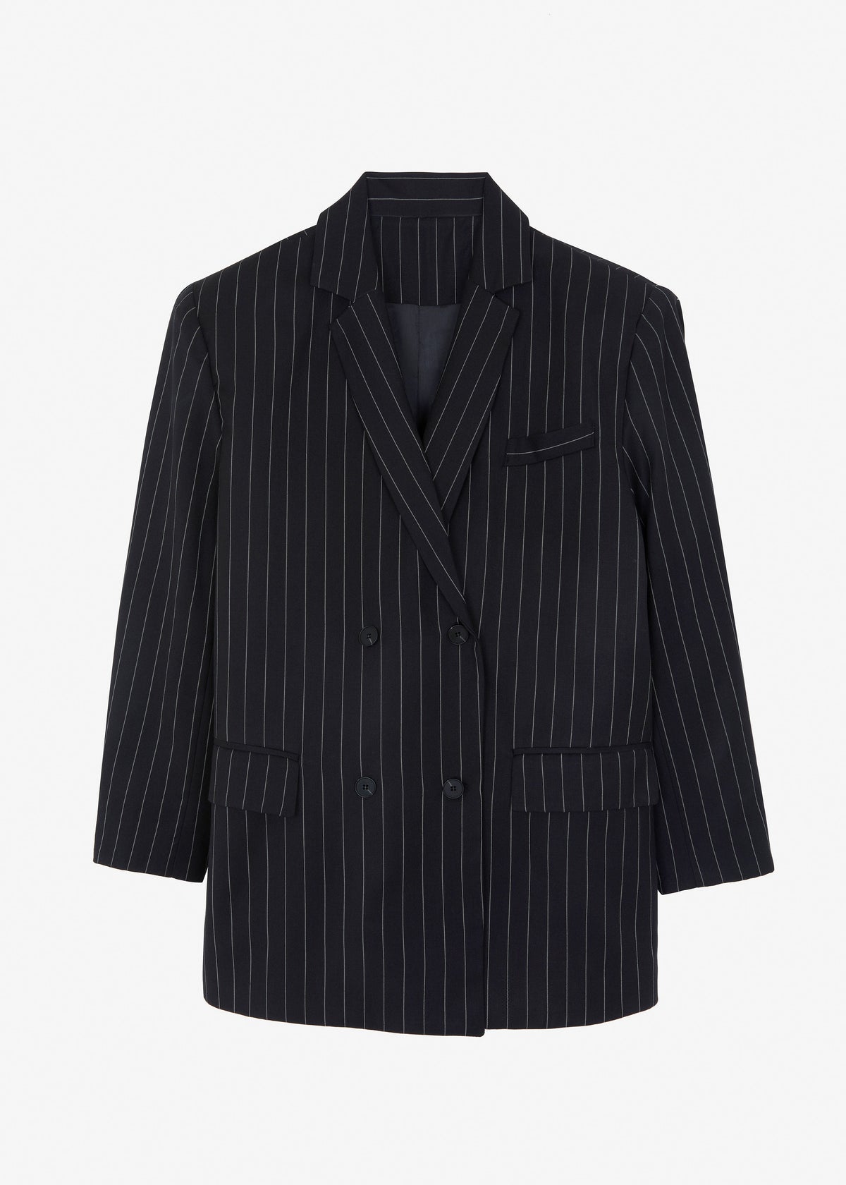 Sybil Blazer - Black Pinstripe - 11