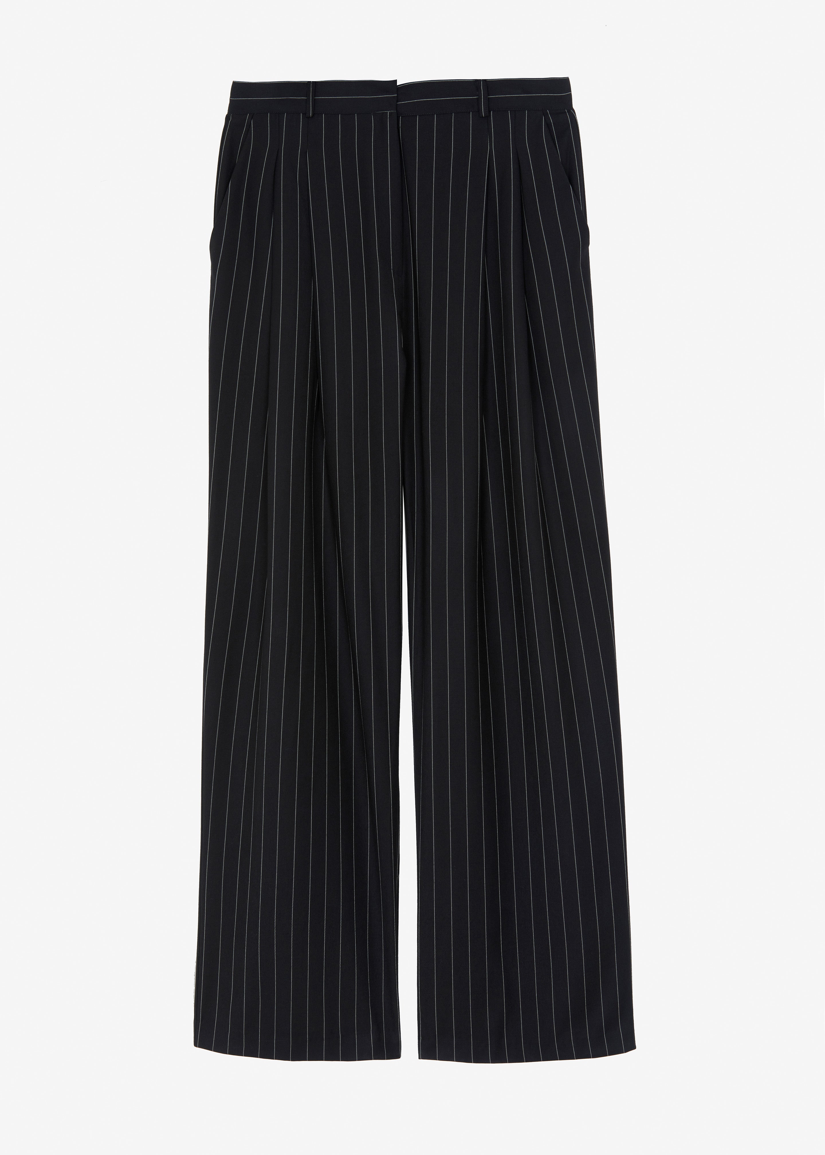 Sybil Trousers - Black Pinstripe - 10