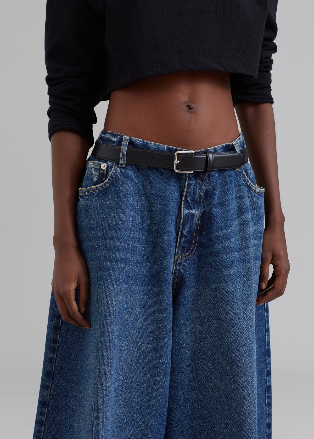 Sasha Wide Leg Jeans - Dark Blue - 3