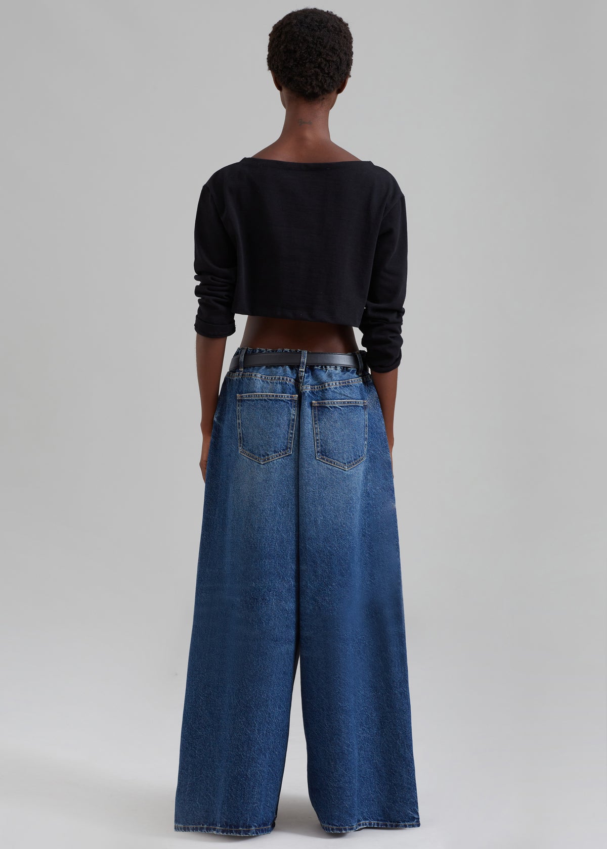 Sasha Wide Leg Jeans - Dark Blue - 7