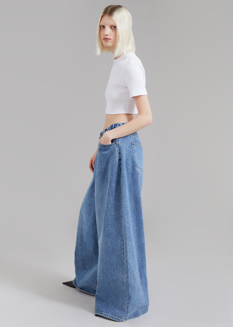 Sasha Wide Leg Jeans - Worn Wash