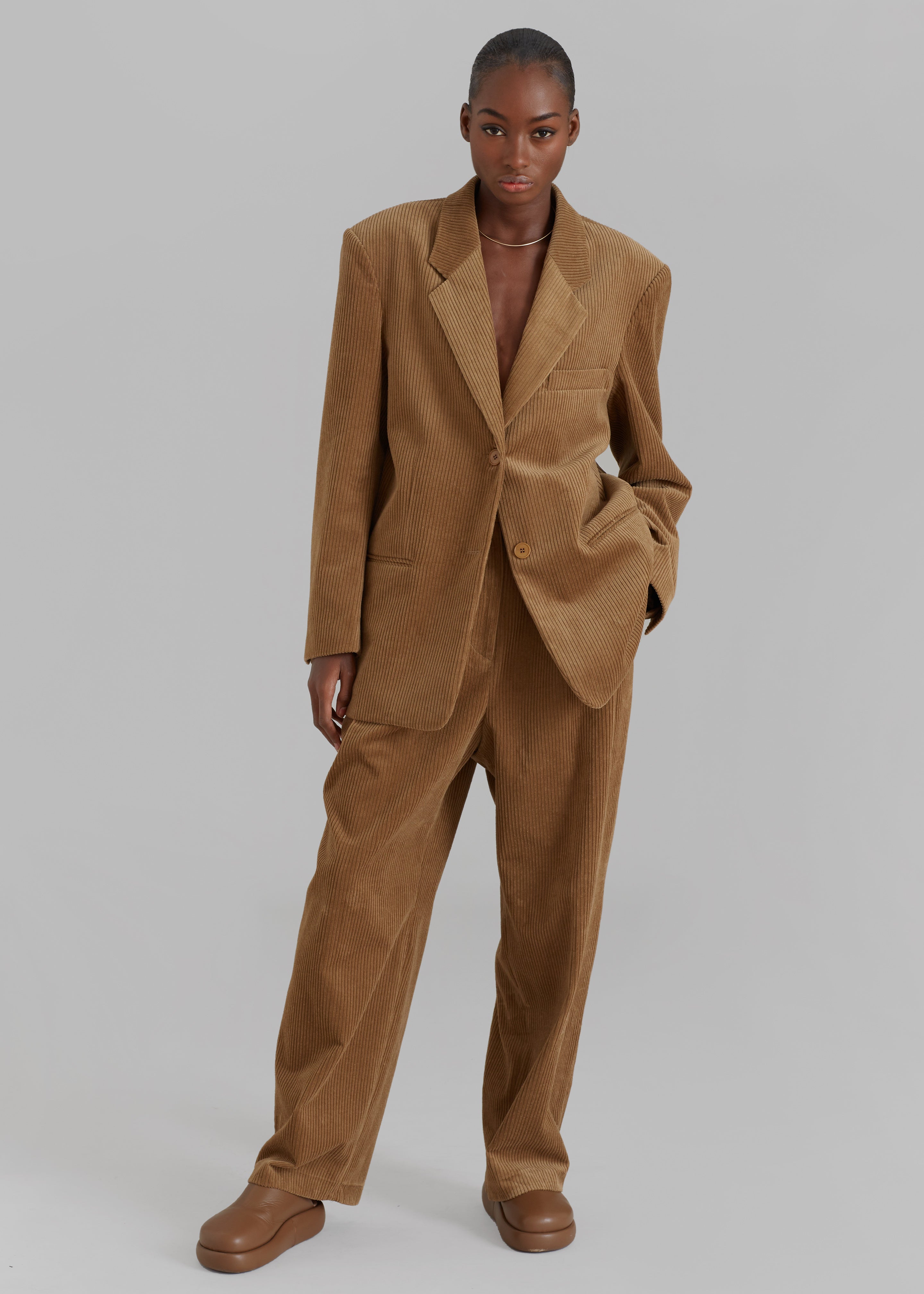 Siham Corduroy Pants - Camel - 4