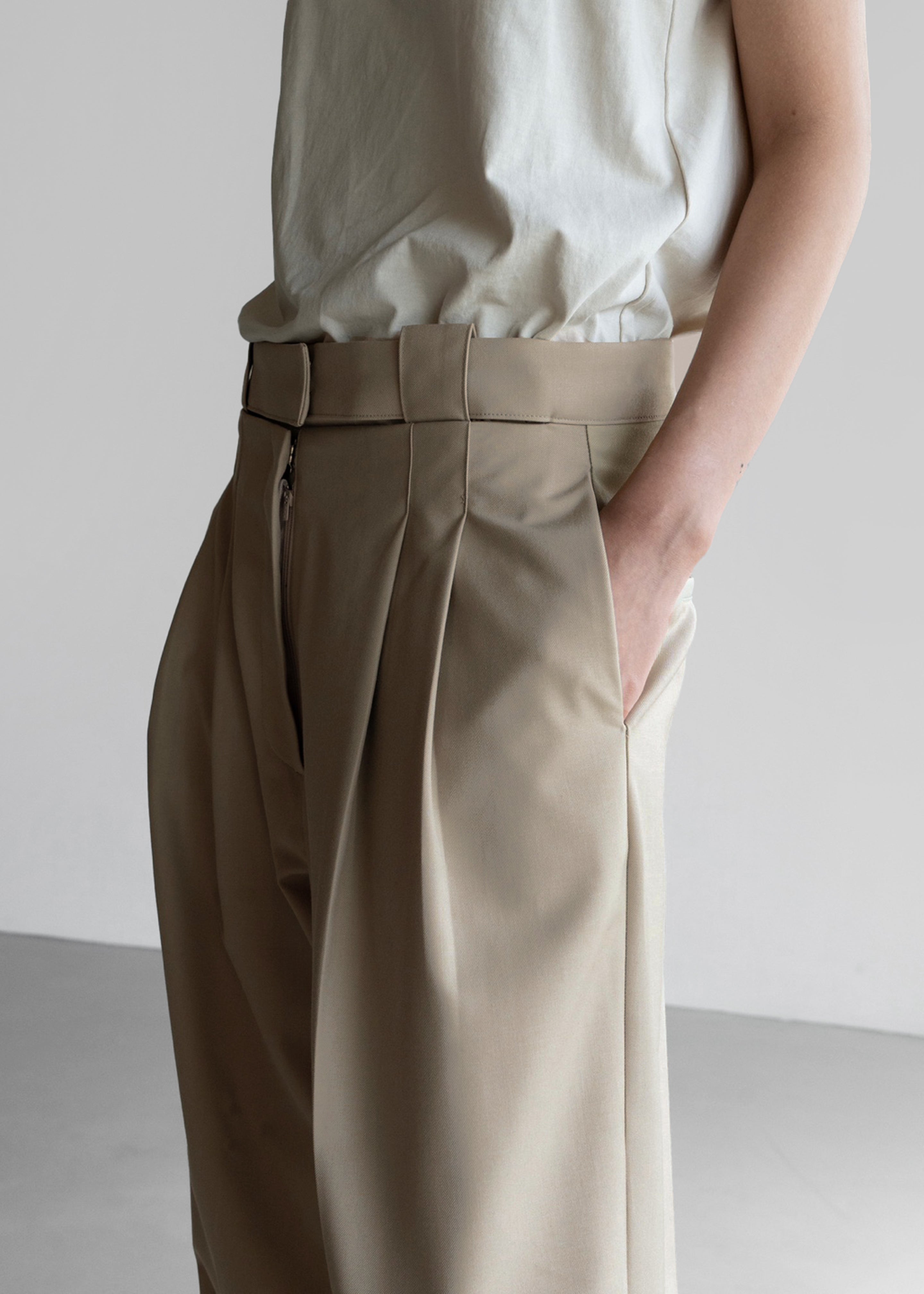 Tate Trousers - Beige - 8