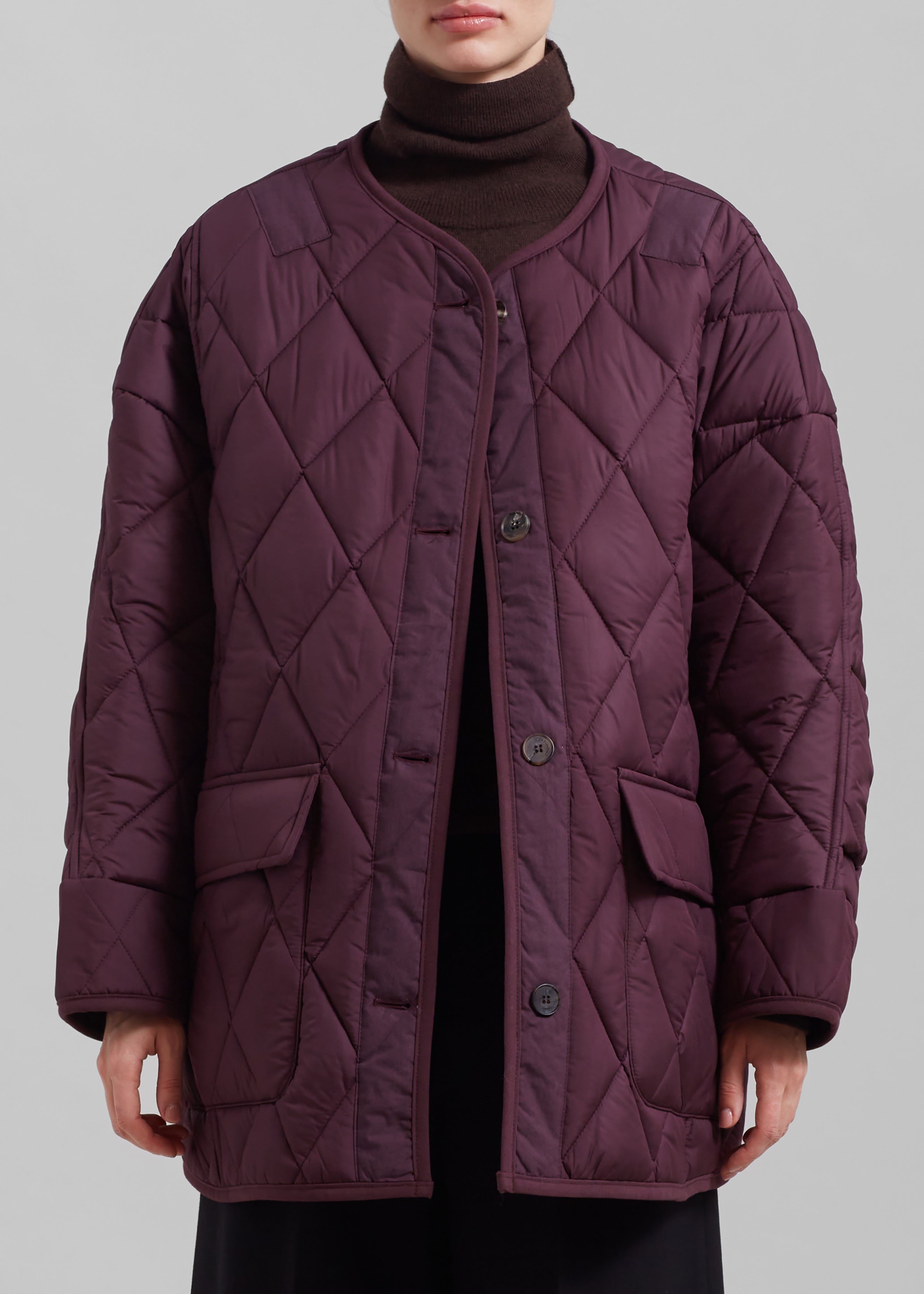 Burgundy quilted jacket mens best sale