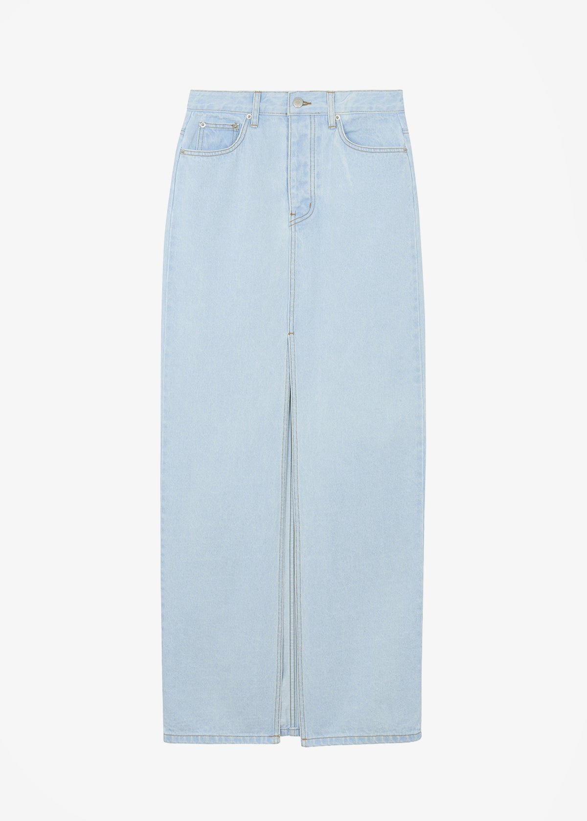 Texas Denim Pencil Skirt - Bleached Wash - 9