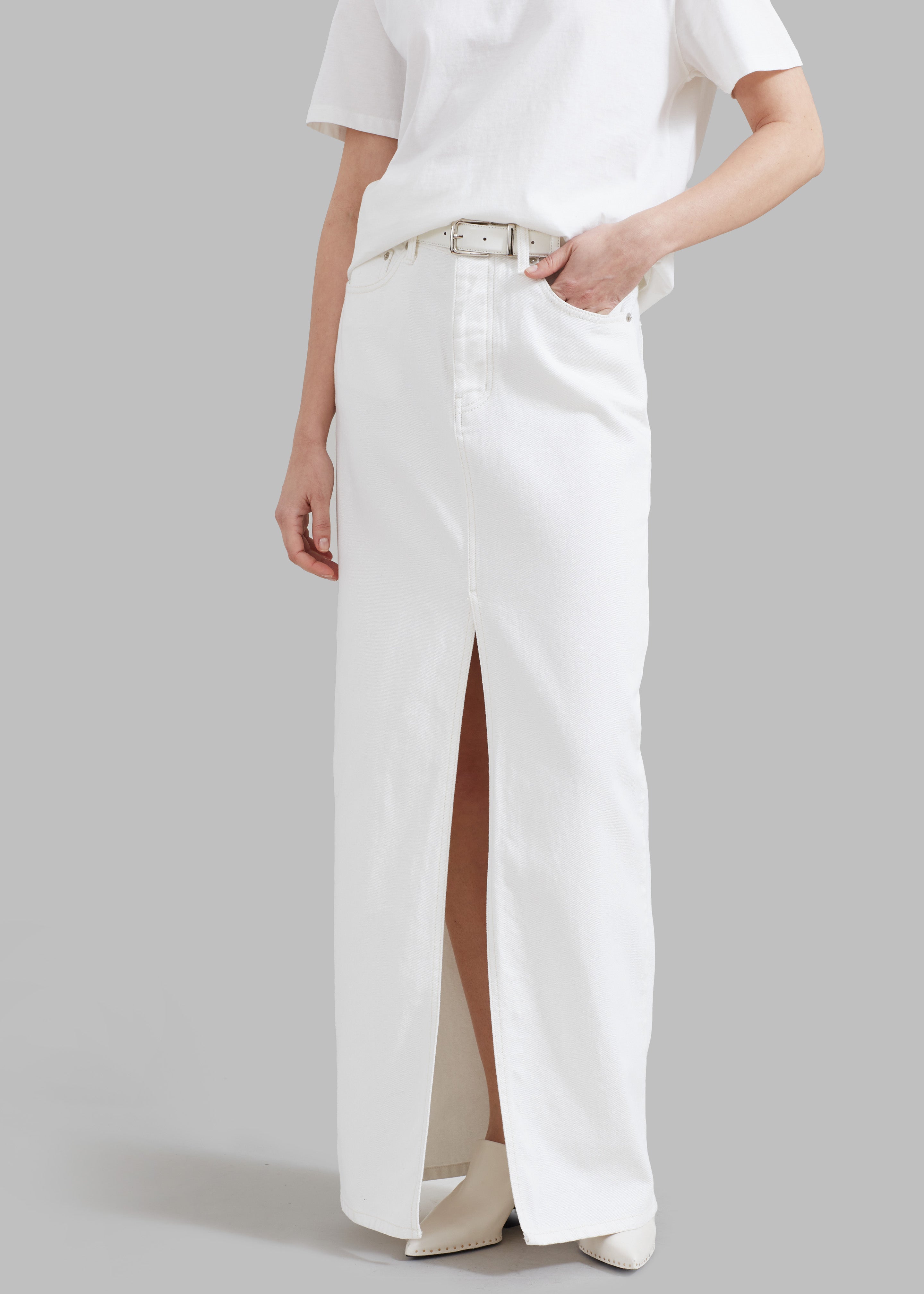 White denim 2025 pencil skirt uk