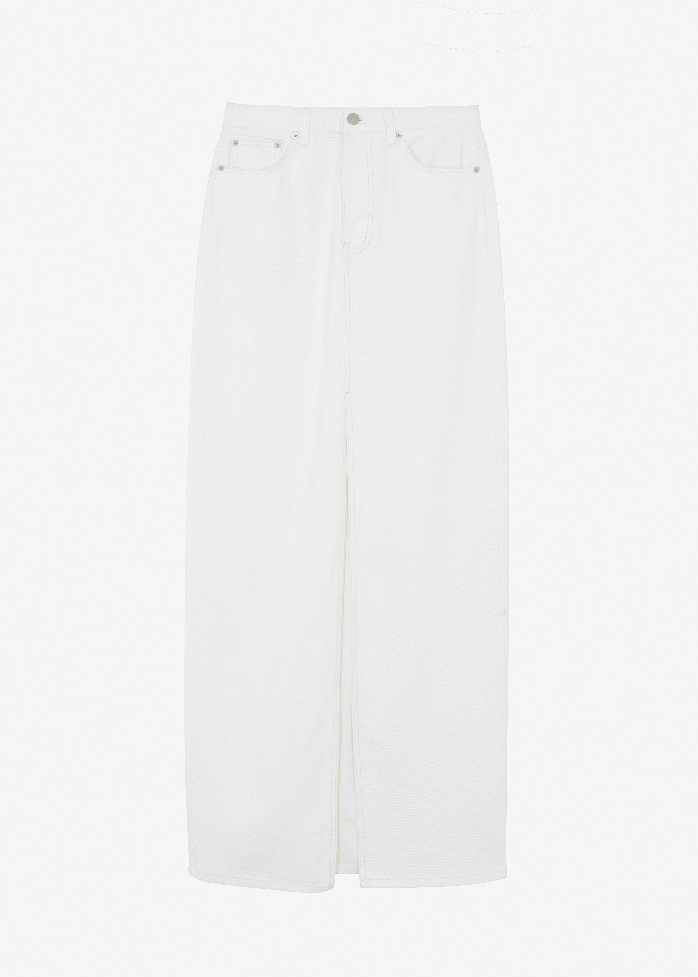 Texas Denim Pencil Skirt - Off White - 12