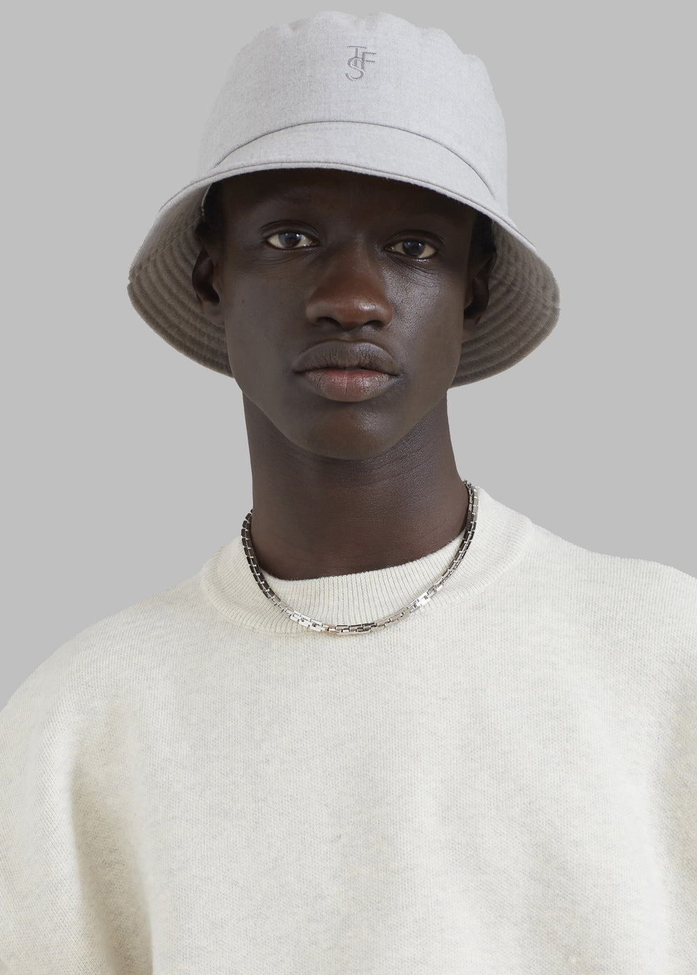 TFS Solid Flannel Bucket Hat - Light Grey - 1