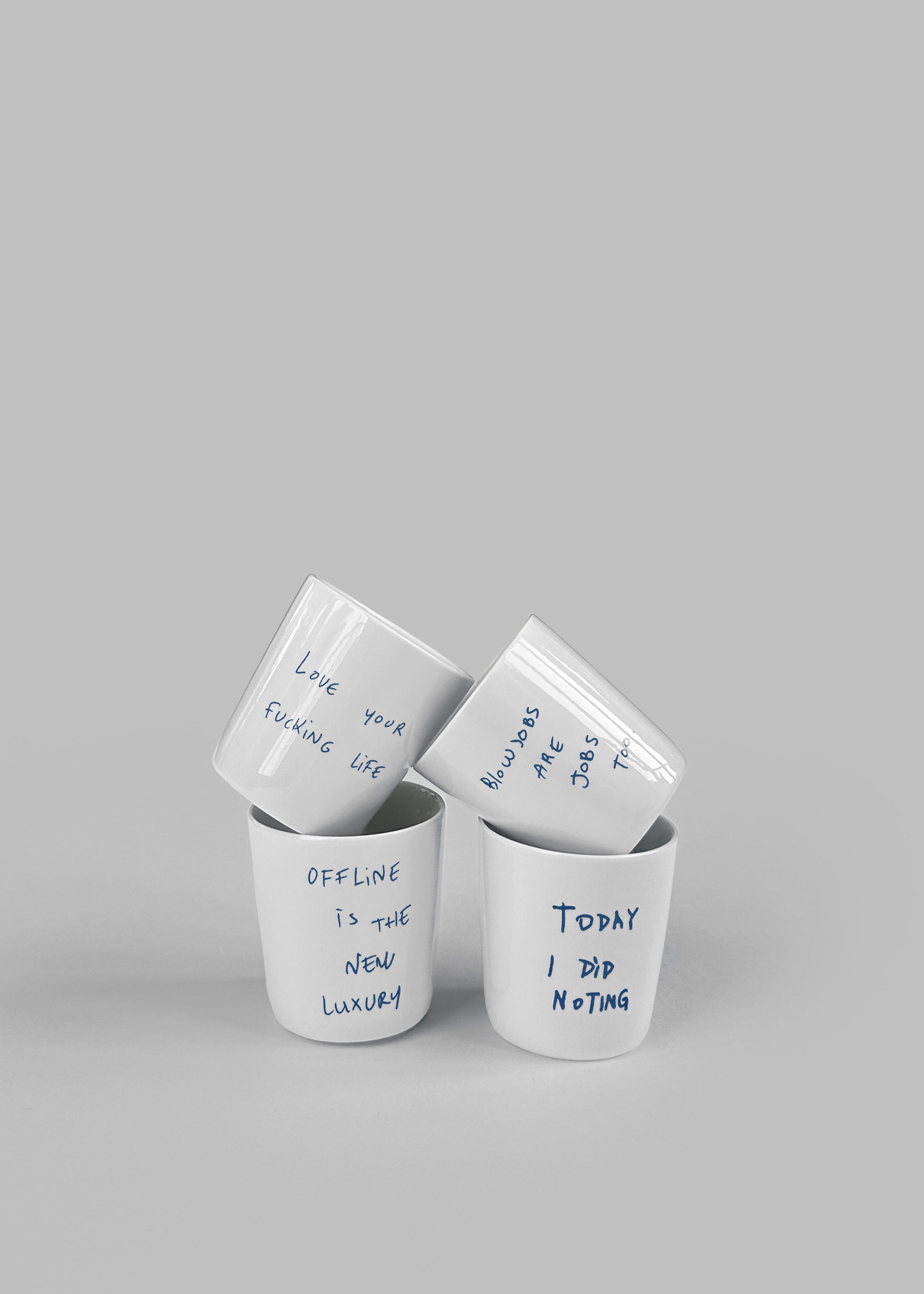 TFS x Thomas Lélu Noting Espresso Cup - White/Blue - 3