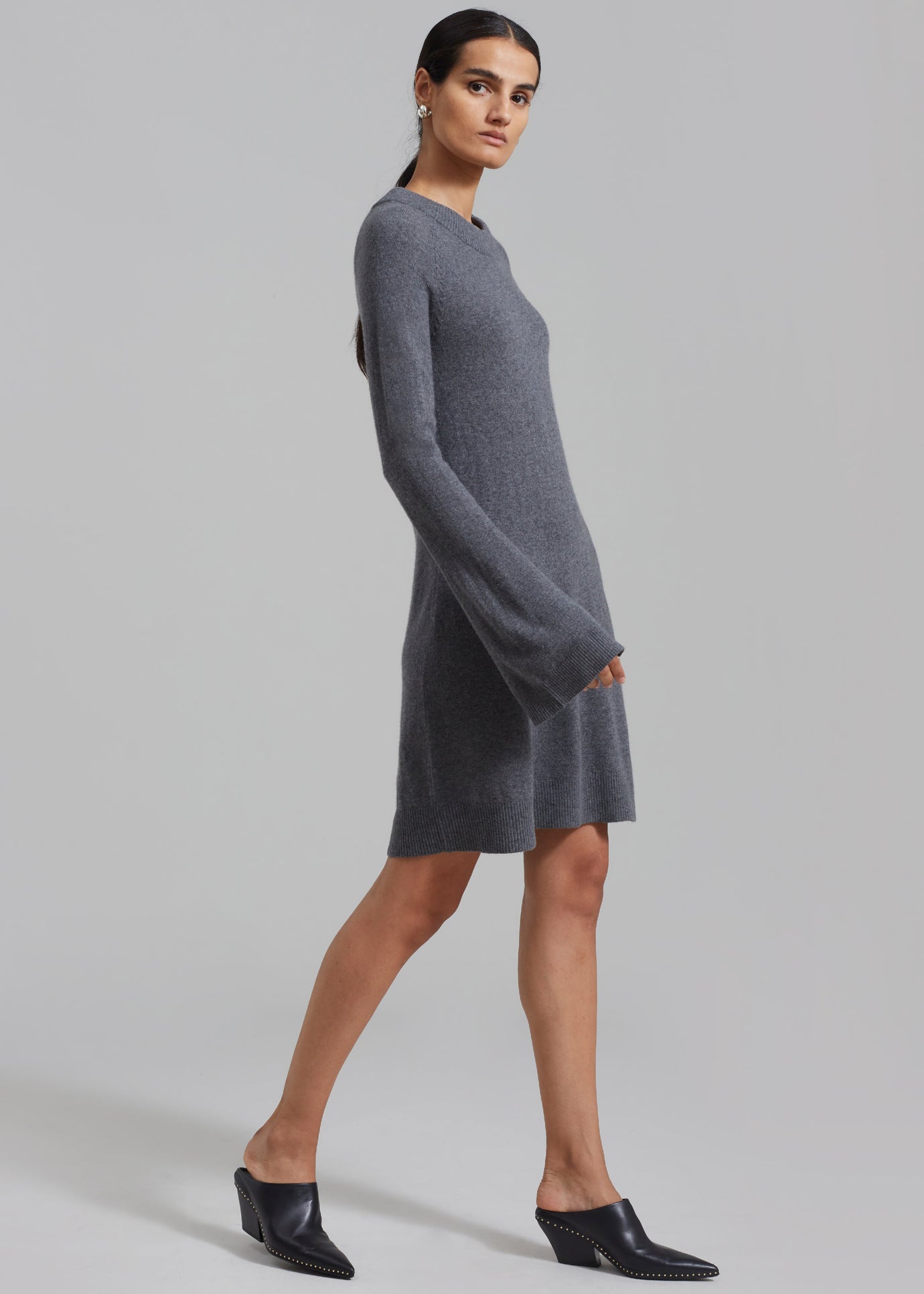 The Garment Como Raglan Dress - Grey Melange - 1