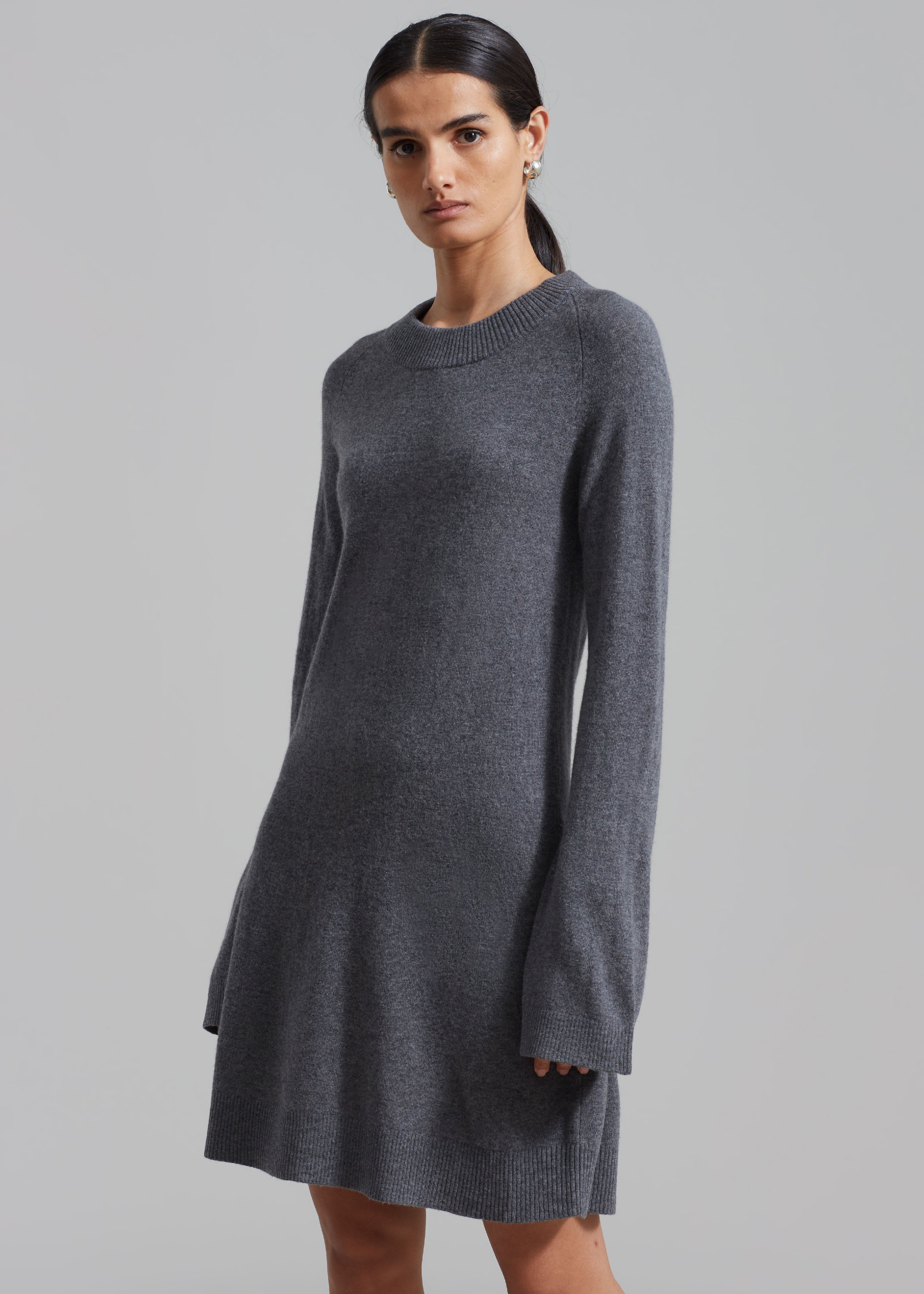 The Garment Como Raglan Dress - Grey Melange - 3