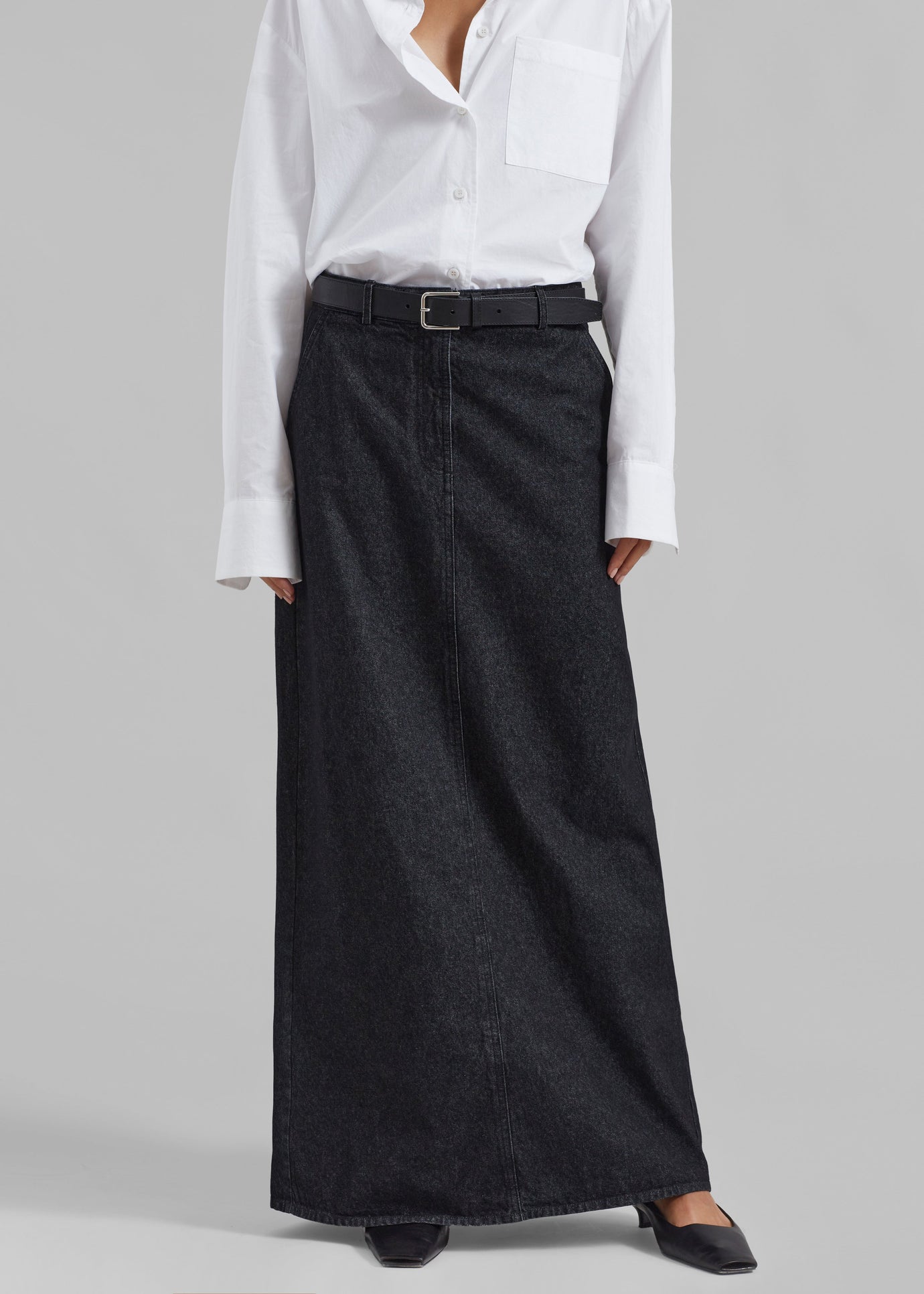 The Garment Eclipse Skirt - Dark Grey Melange - 1