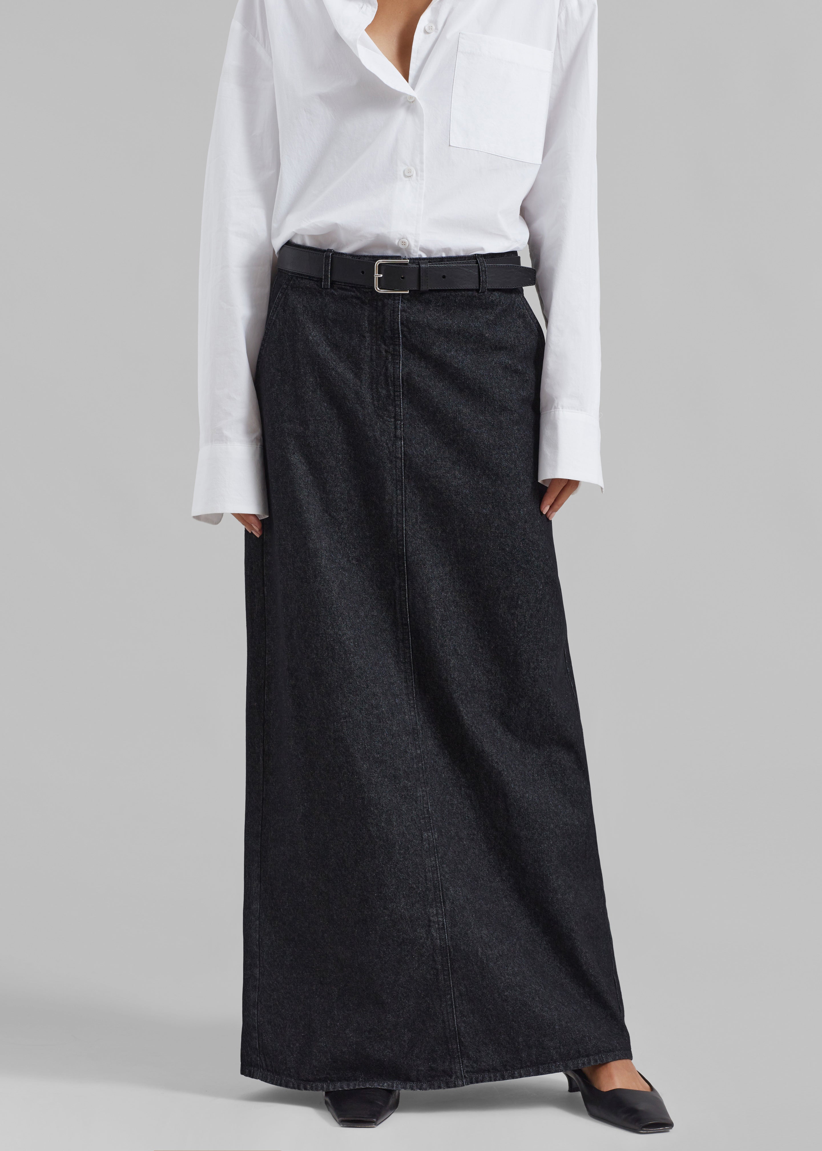 The Garment Eclipse Skirt - Dark Grey Melange - 2