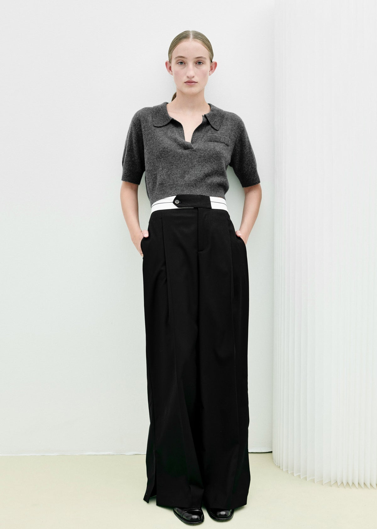 The Garment Piemonte Cropped Sweater - Grey Melange - 5