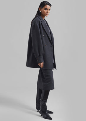 The Garment Porto Jacket - Pinstriped Grey Melange