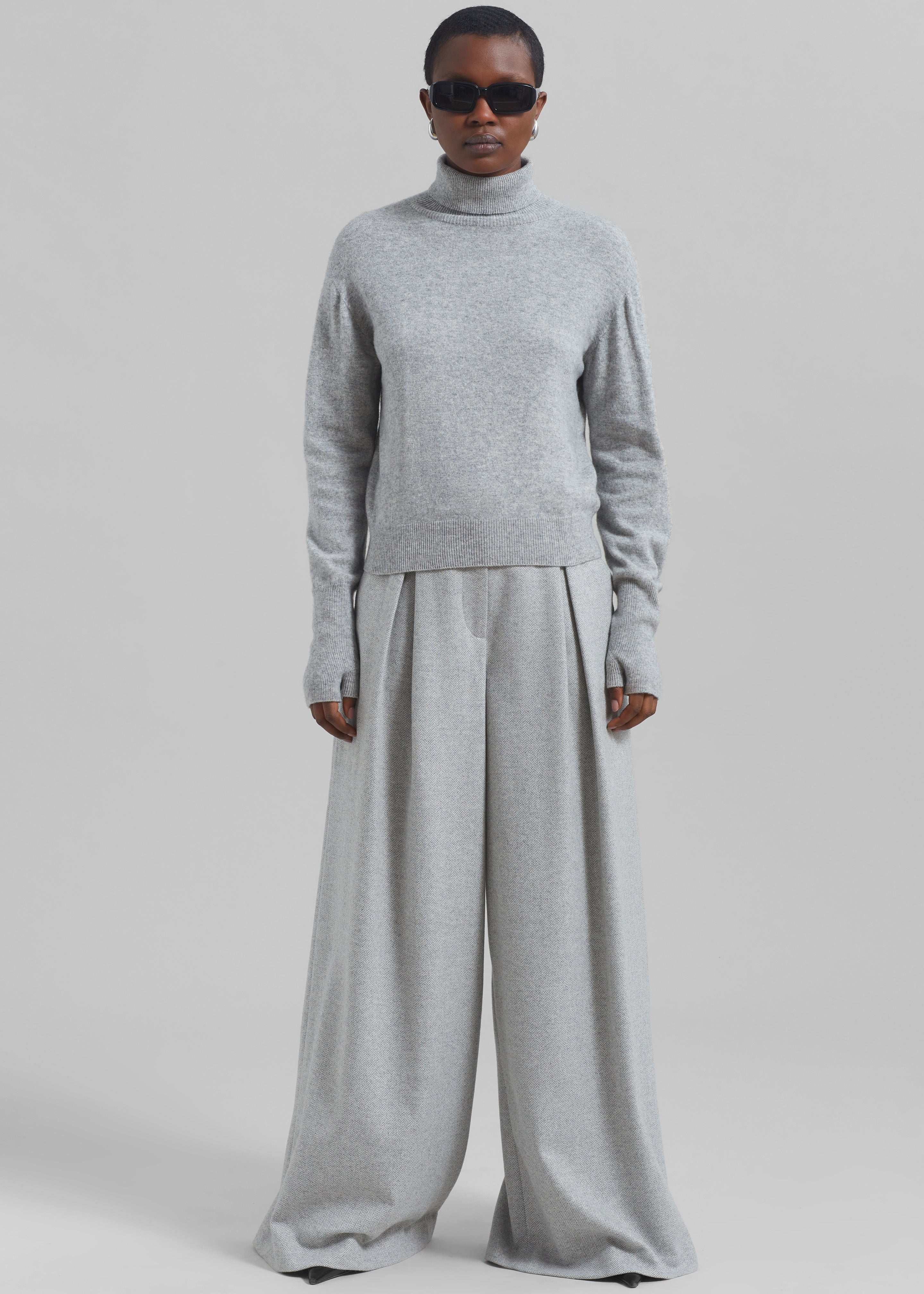 The Garment Trento Pants - Heather Grey Herringbone - 4