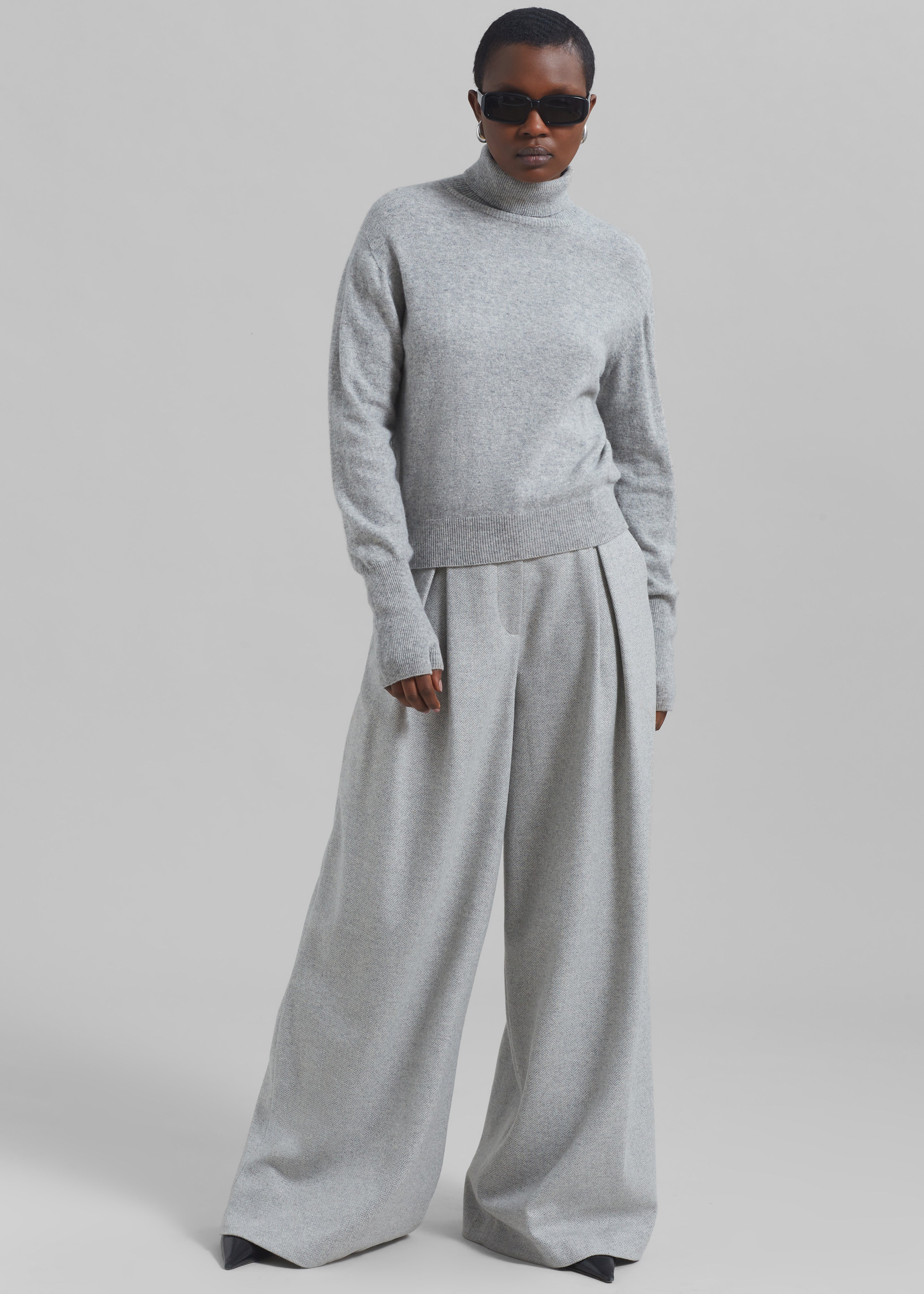 The Garment Trento Pants - Heather Grey Herringbone - 6