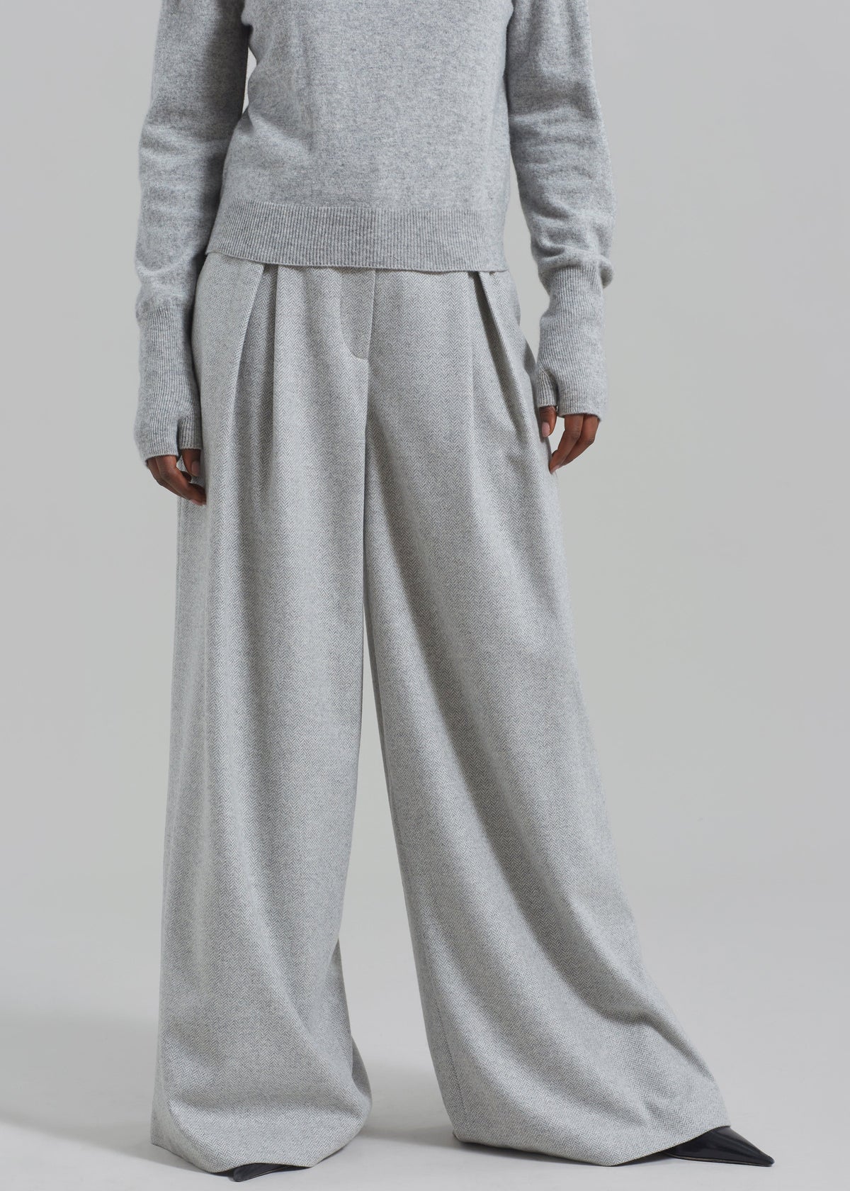 The Garment Trento Pants - Heather Grey Herringbone - 2