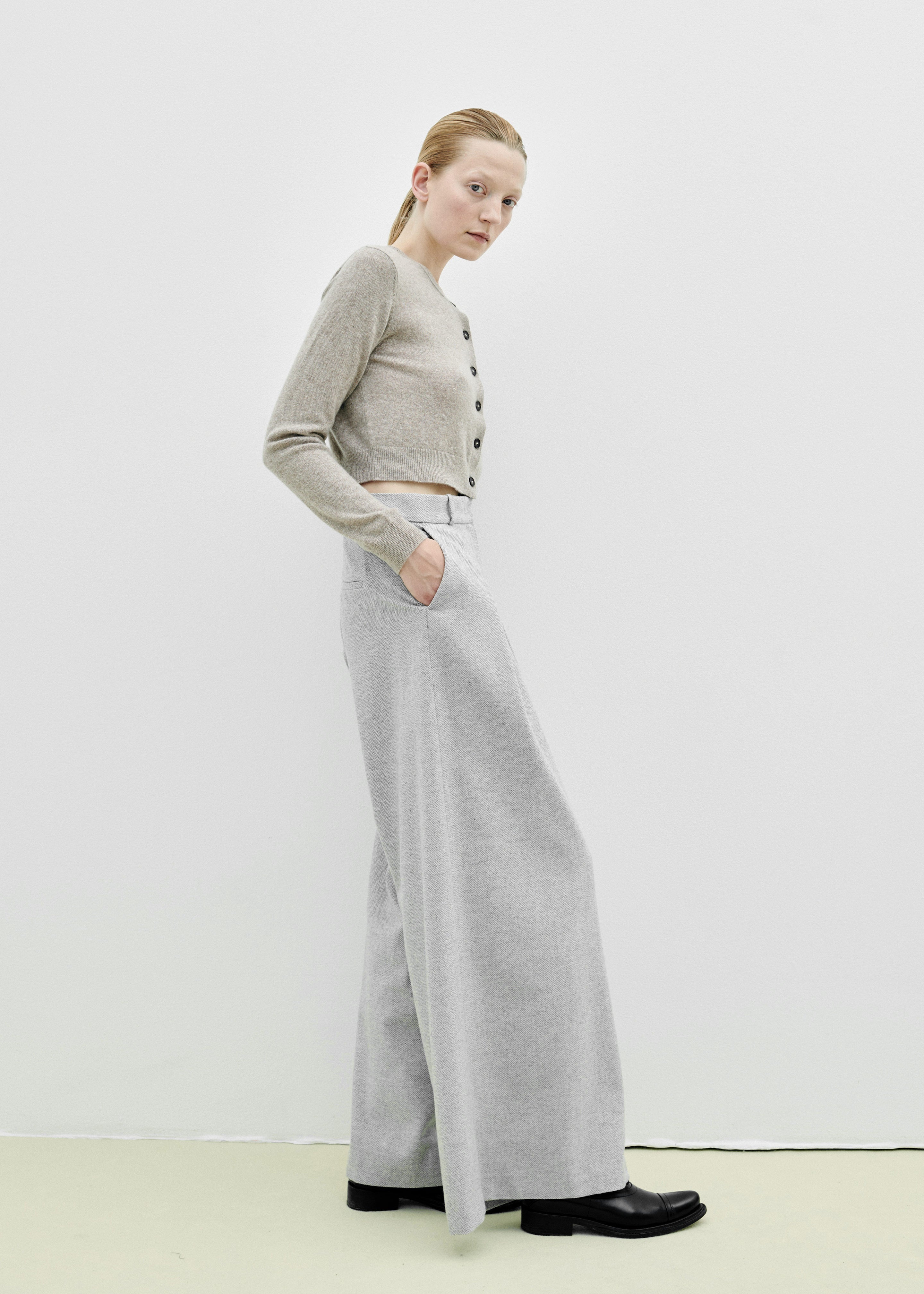 The Garment Trento Pants - Heather Grey Herringbone - 5