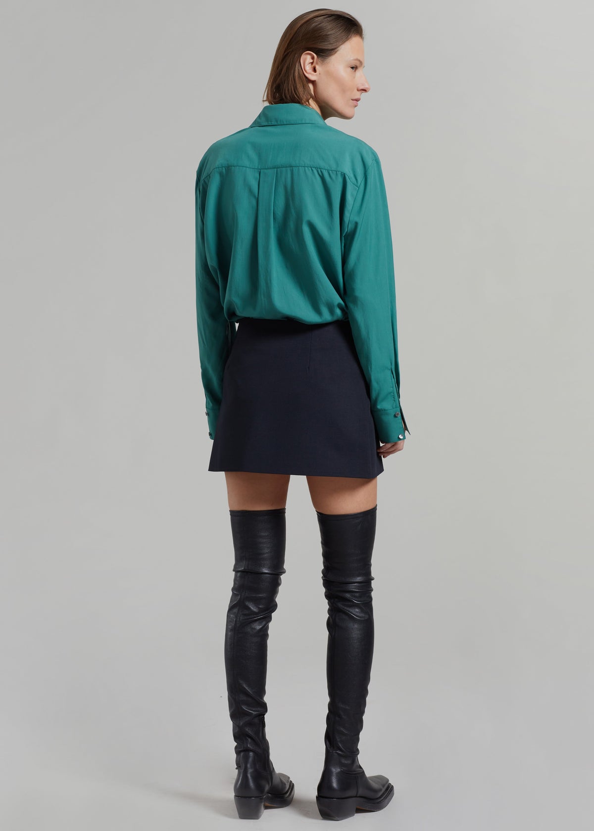 Tima Double Layer Shirt - Deep Teal - 6