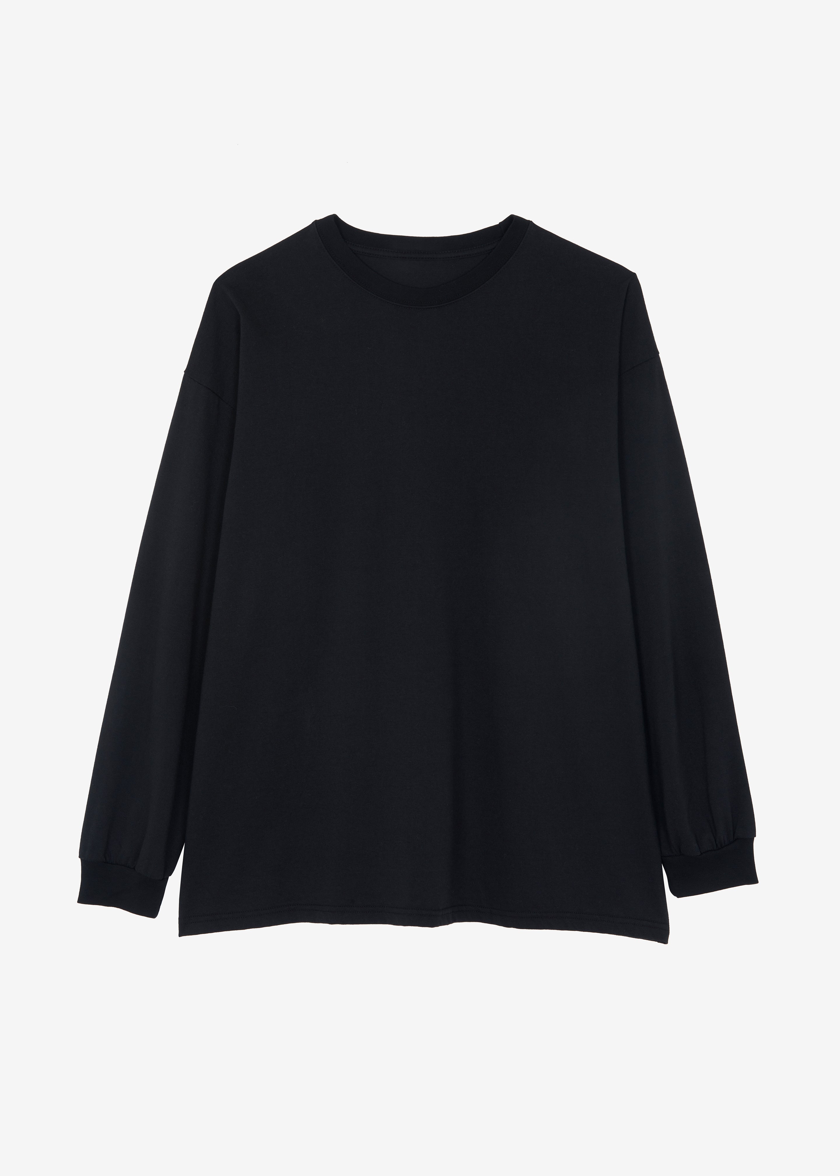 Tommy Boxy Long Sleeves Tee - Black - 7