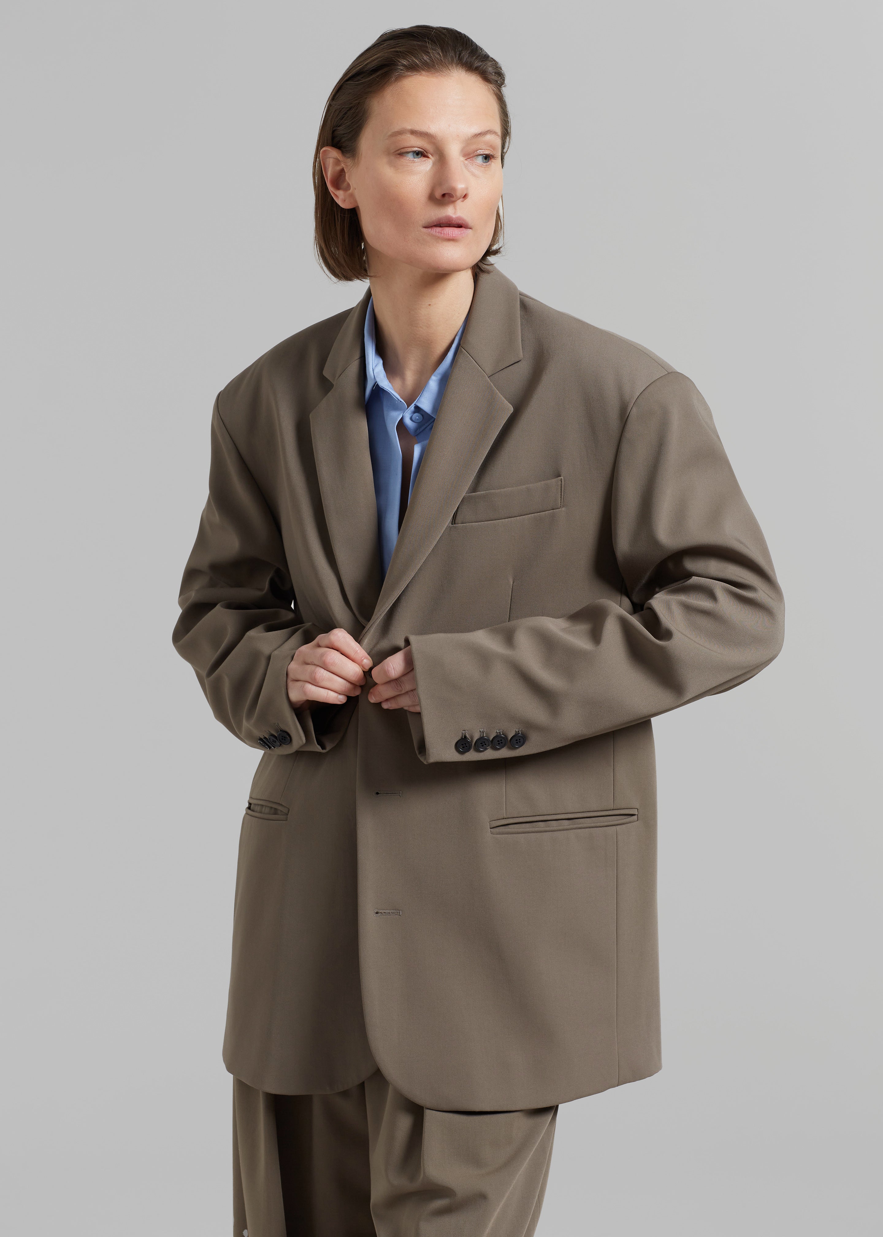 Tansy Oversized Blazer - Olive – The Frankie Shop Europe