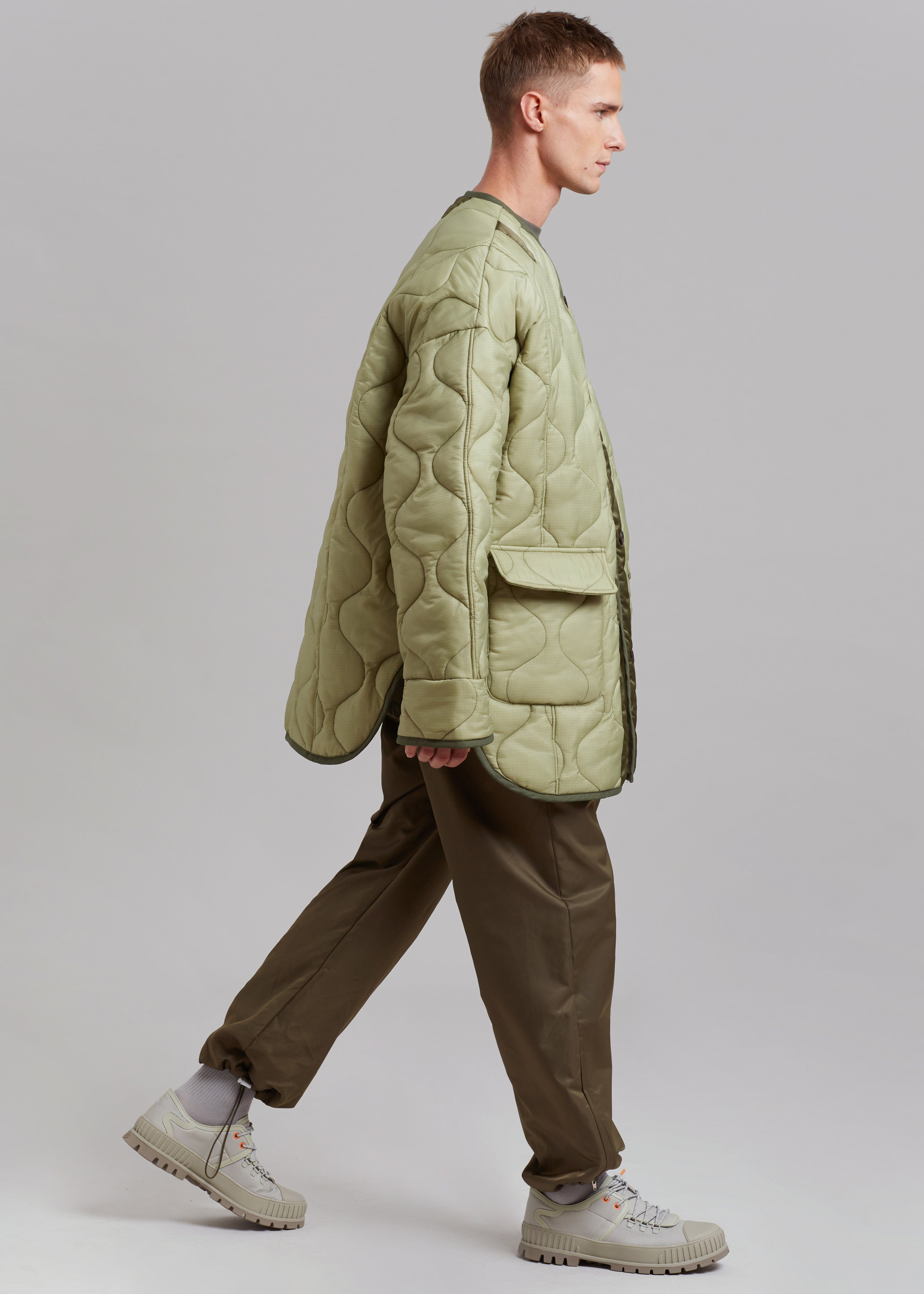 Ted Quilted Jacket - Moss Green - 9