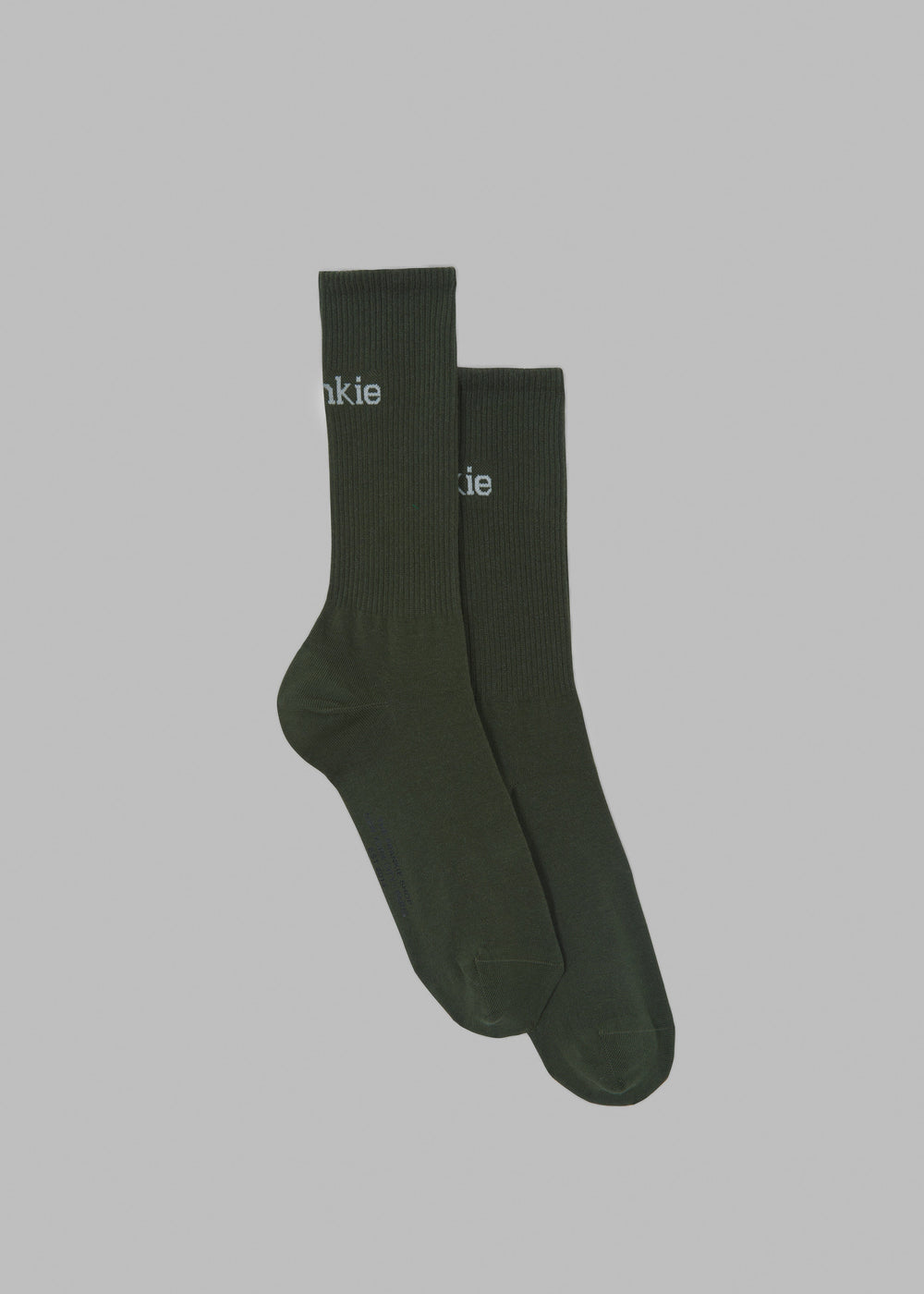 Frankie in English Ribbed Socks - Army Green