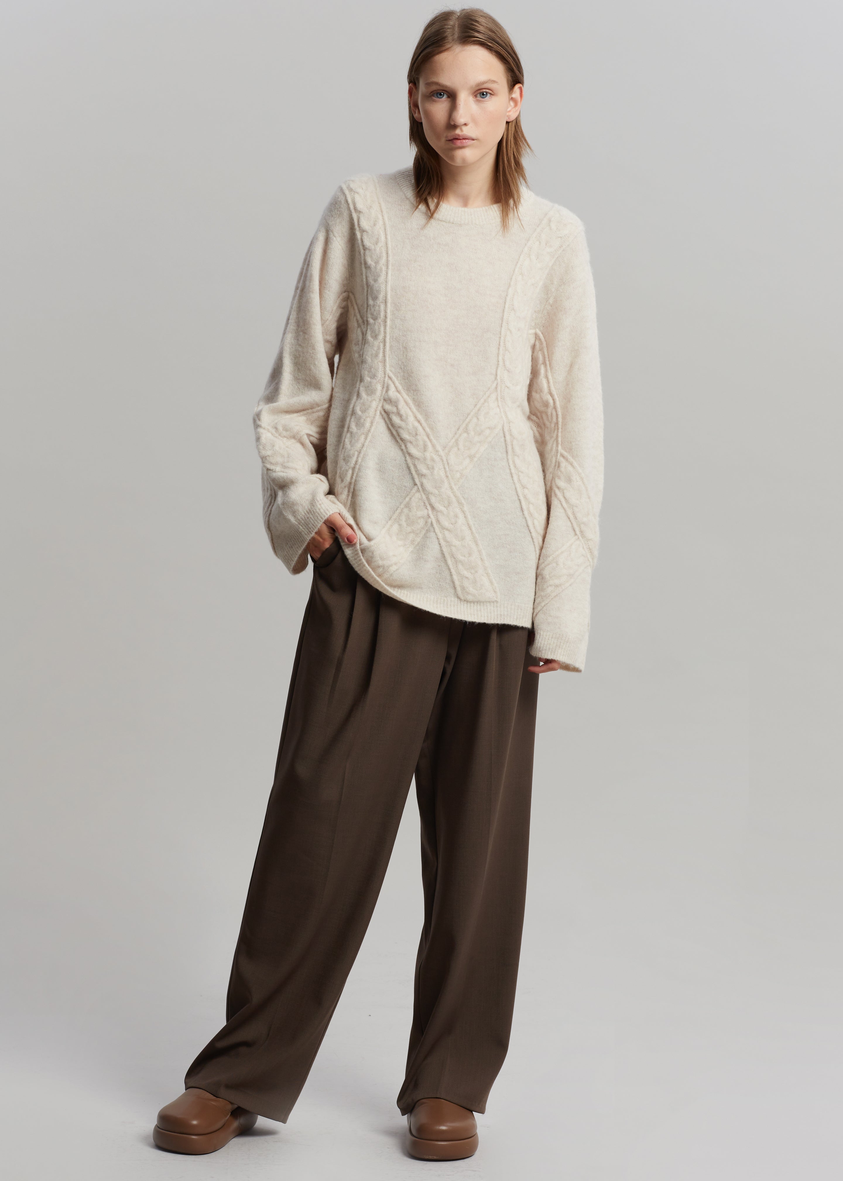 The Garment Courchevel Cable Knit - Oatmeal - 2