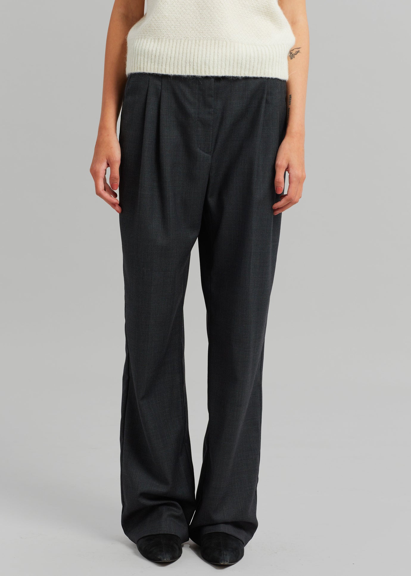 The Garment Princeton Pleat Pants - Grey - 1