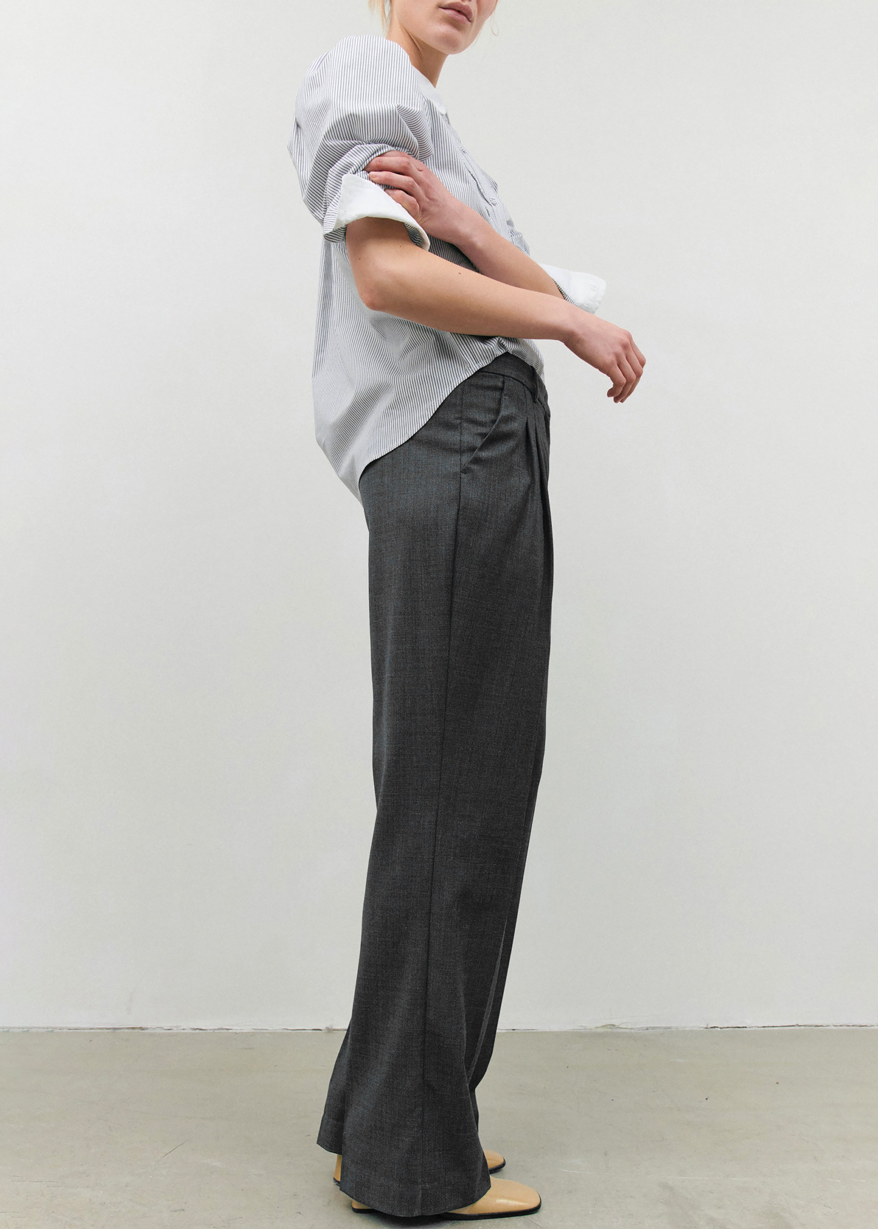 The Garment Princeton Pleat Pants - Grey - 9