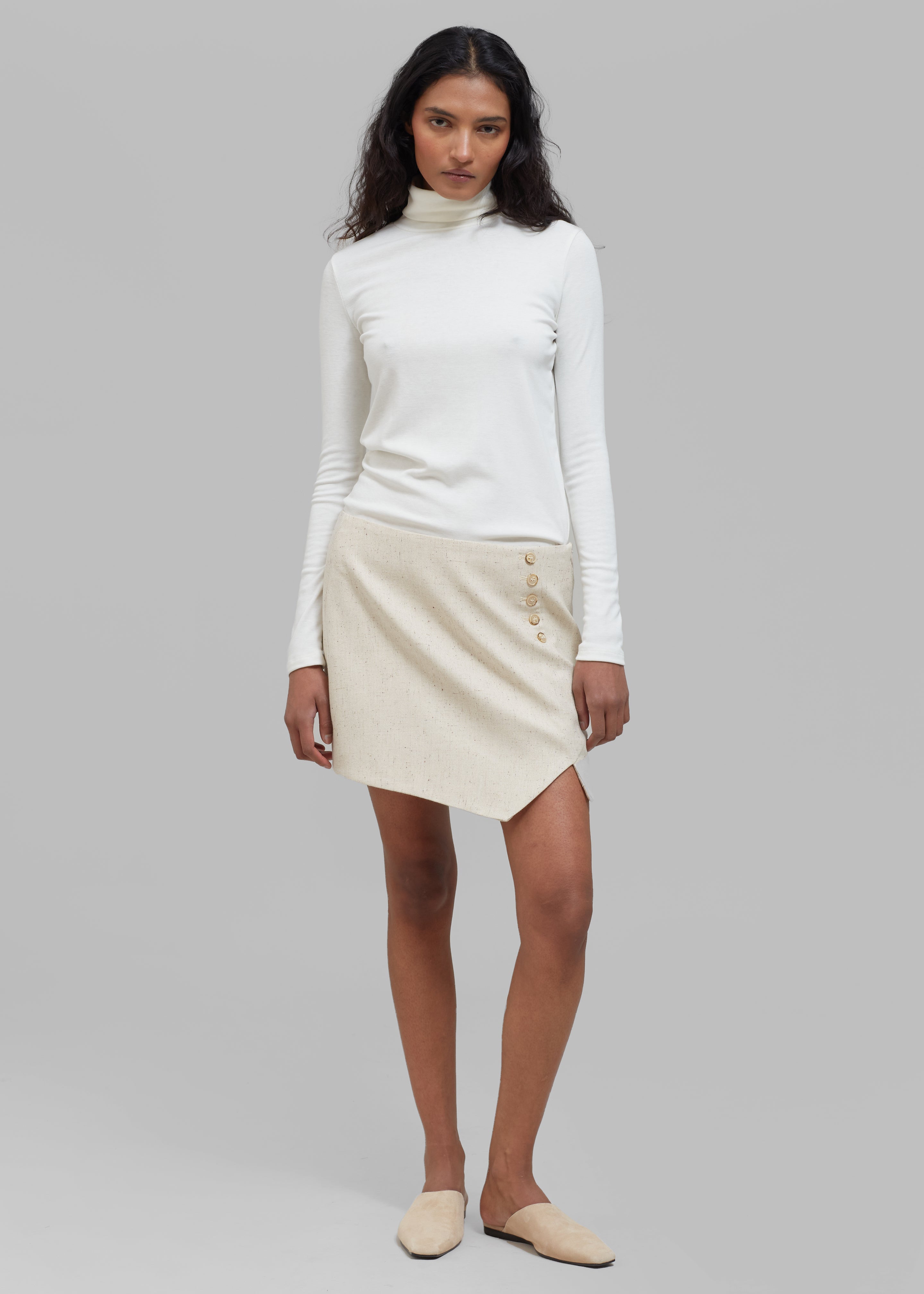 The Garment Taranto Button Skirt - Linen - 3