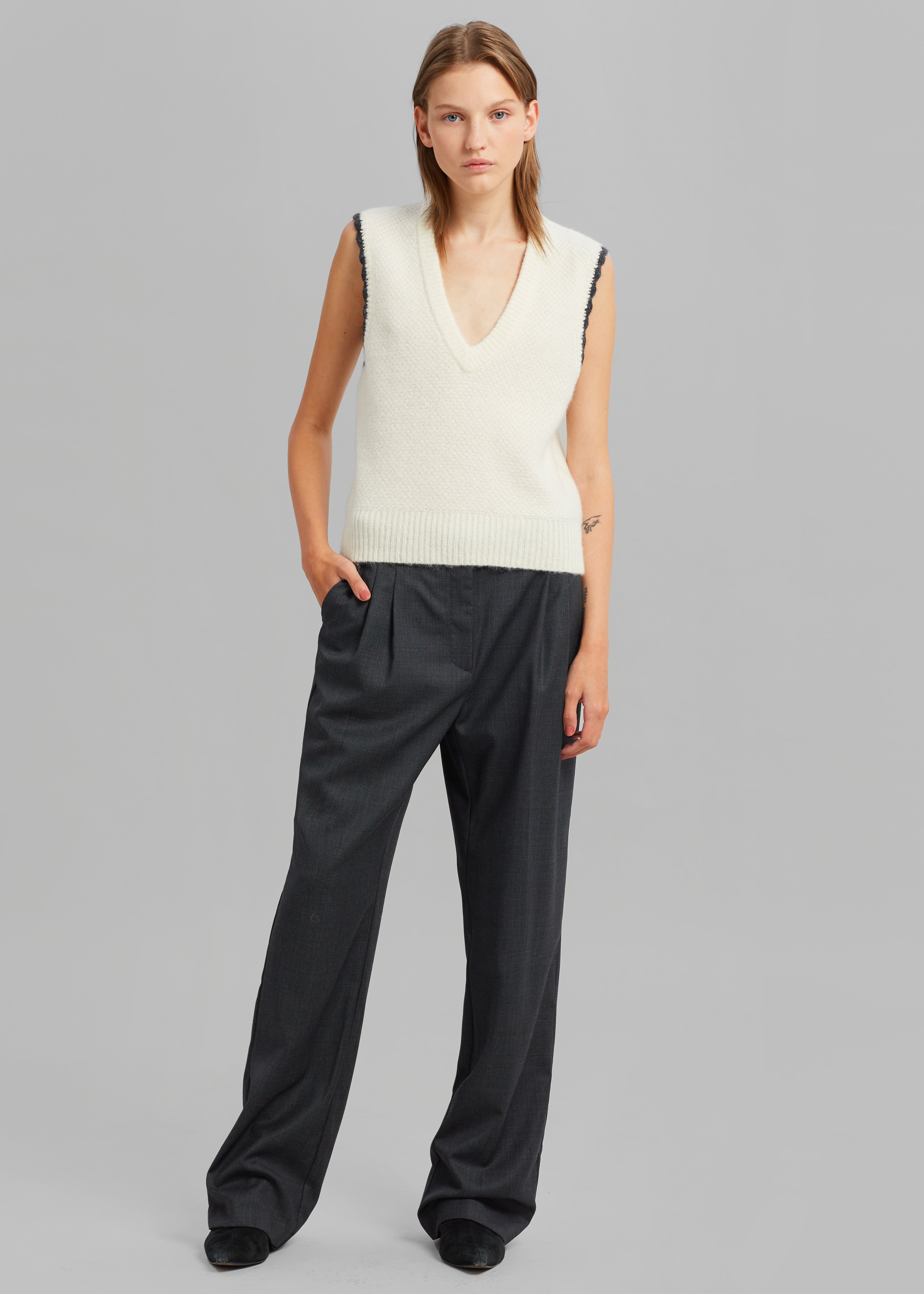 The Garment Princeton Pleat Pants - Grey - 1