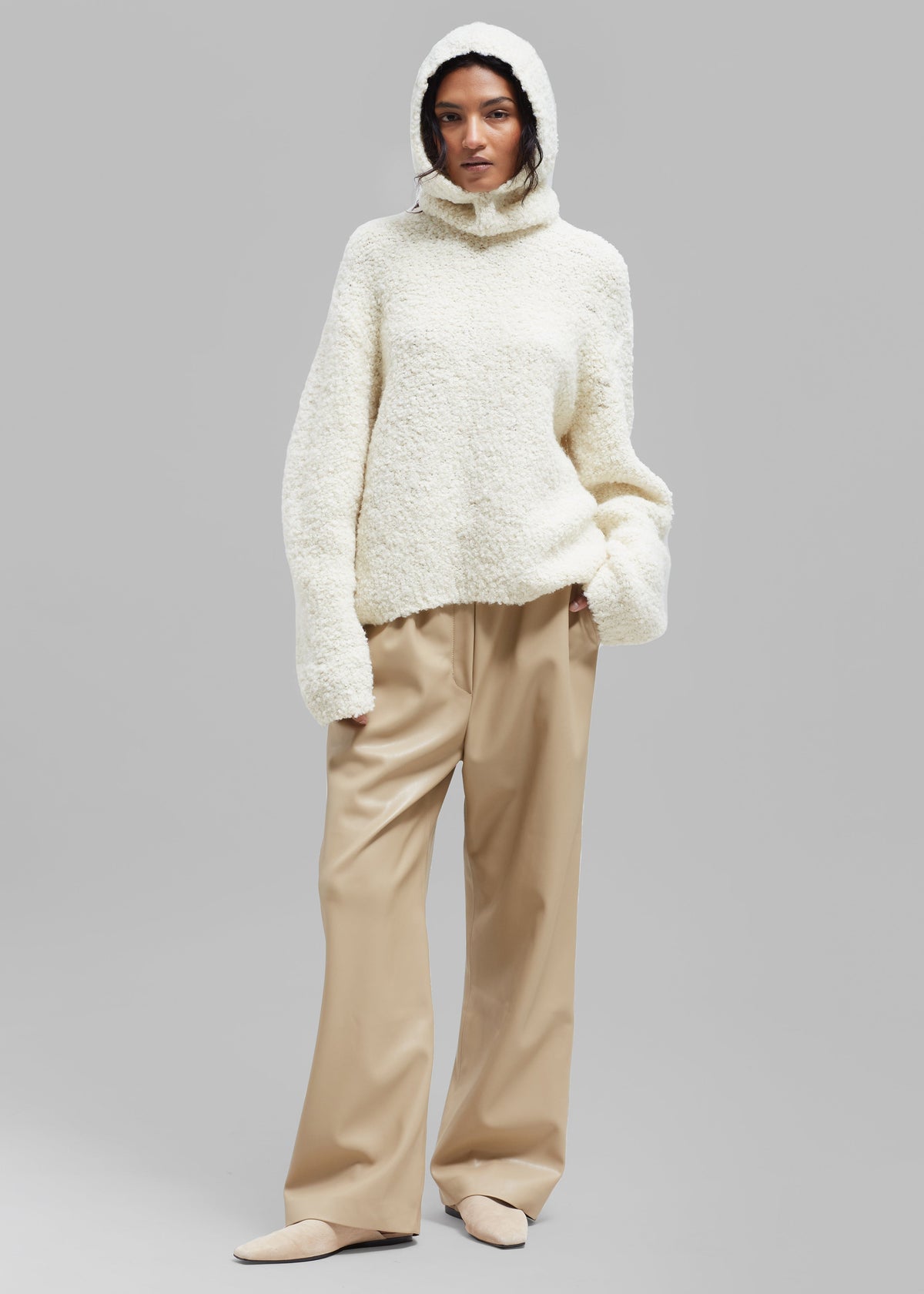 Thyra Boucle Balaclava - Cream - 3